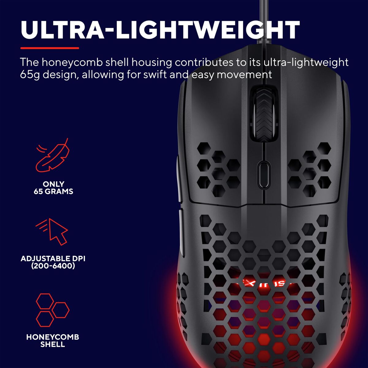 Mouse Gaming Trust GXT 929 Helox Negru 6400 dpi