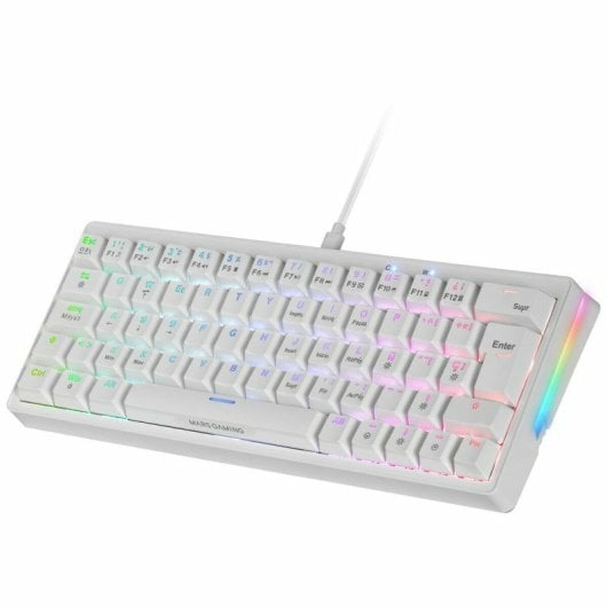 Tastatură Gaming Mars Gaming MKMINIPROWBES Qwerty US Alb
