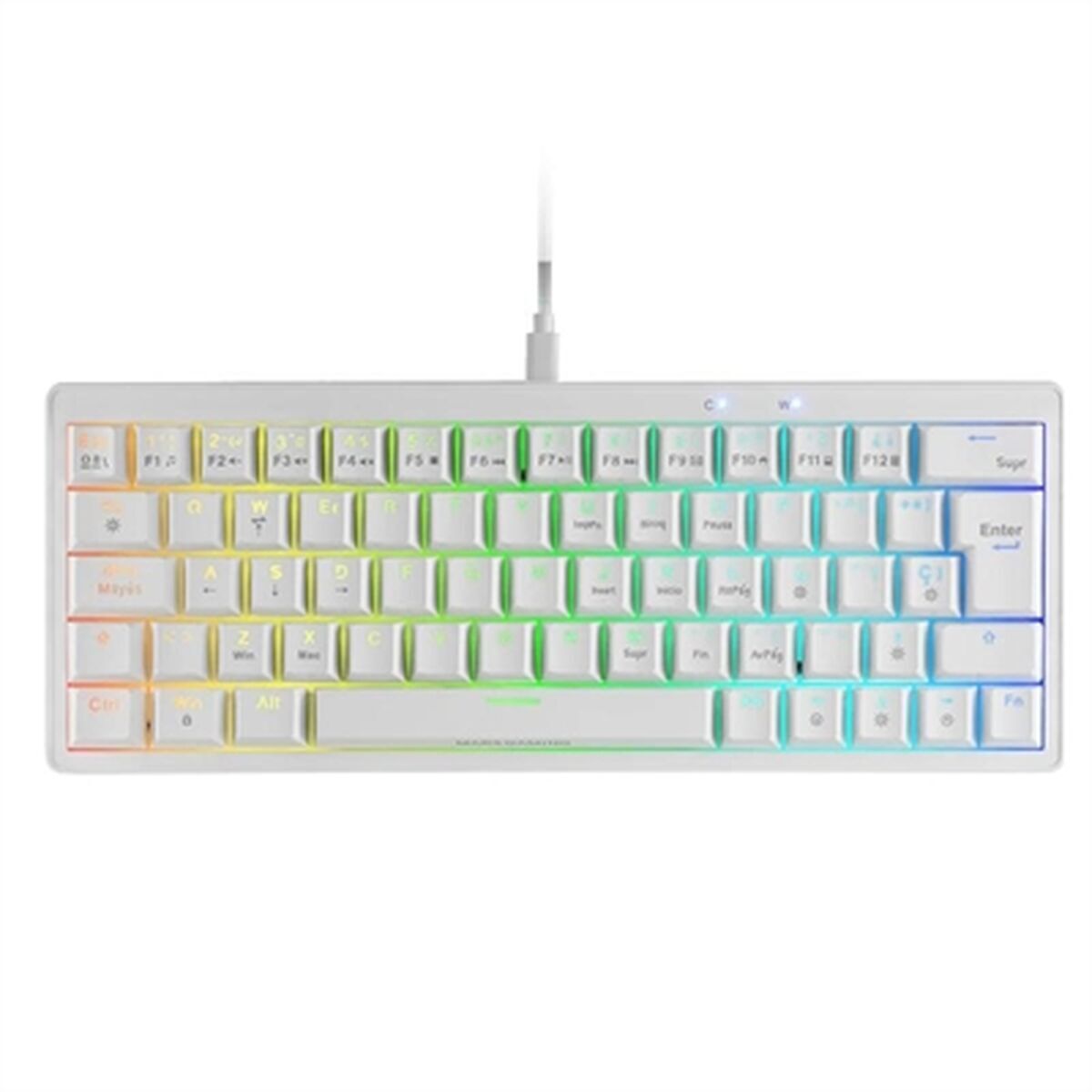 Tastatură Gaming Mars Gaming MKMINIPROWYES Qwerty US Alb