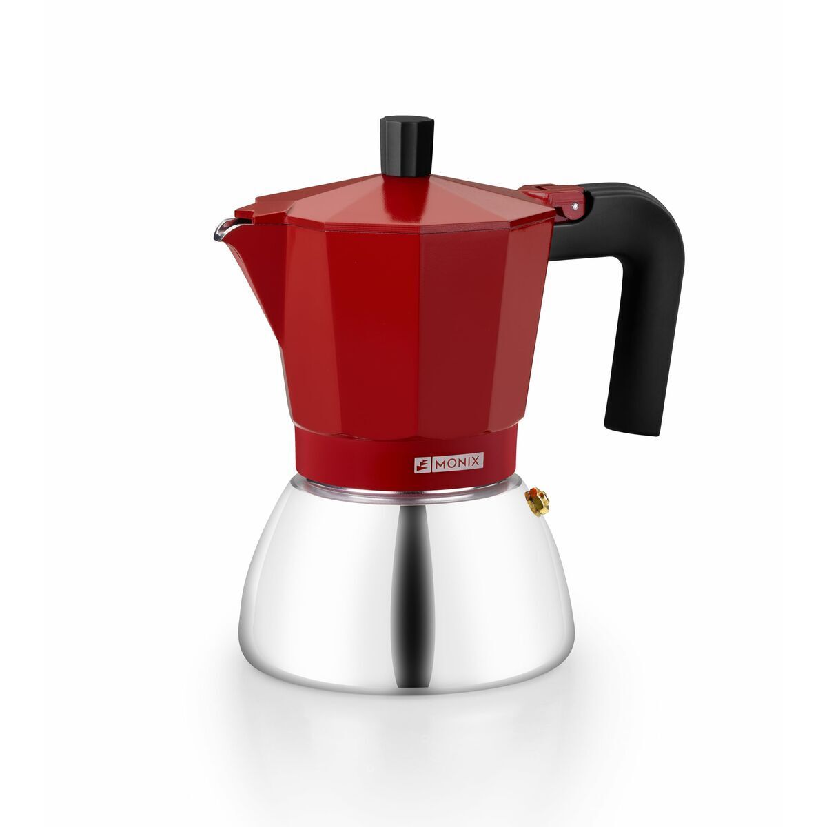 Cafetieră Italiană Monix INOX RED 6T Roșu 6 Cești