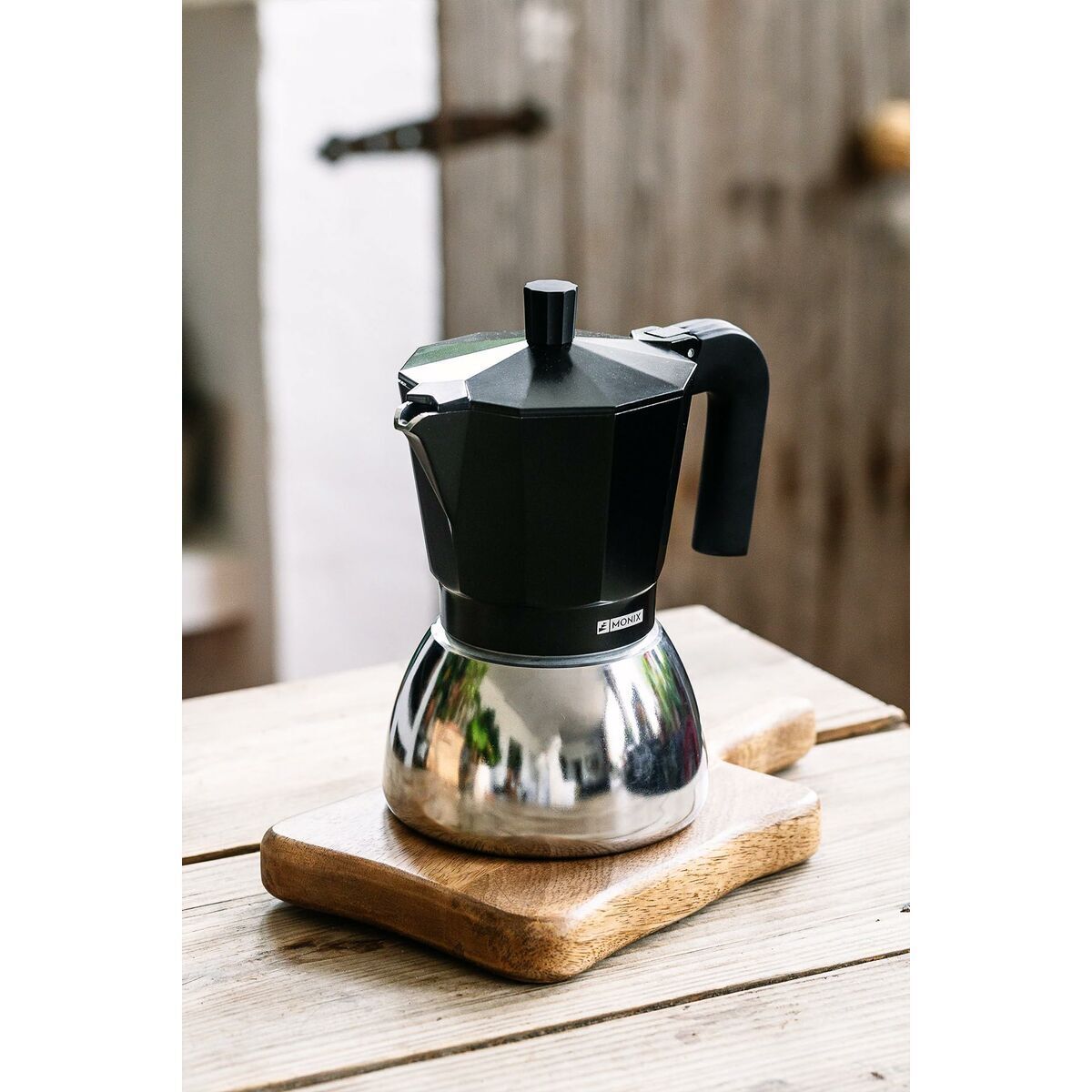 Cafetieră Italiană Monix INOX BLACK 9T Negru 470 ml