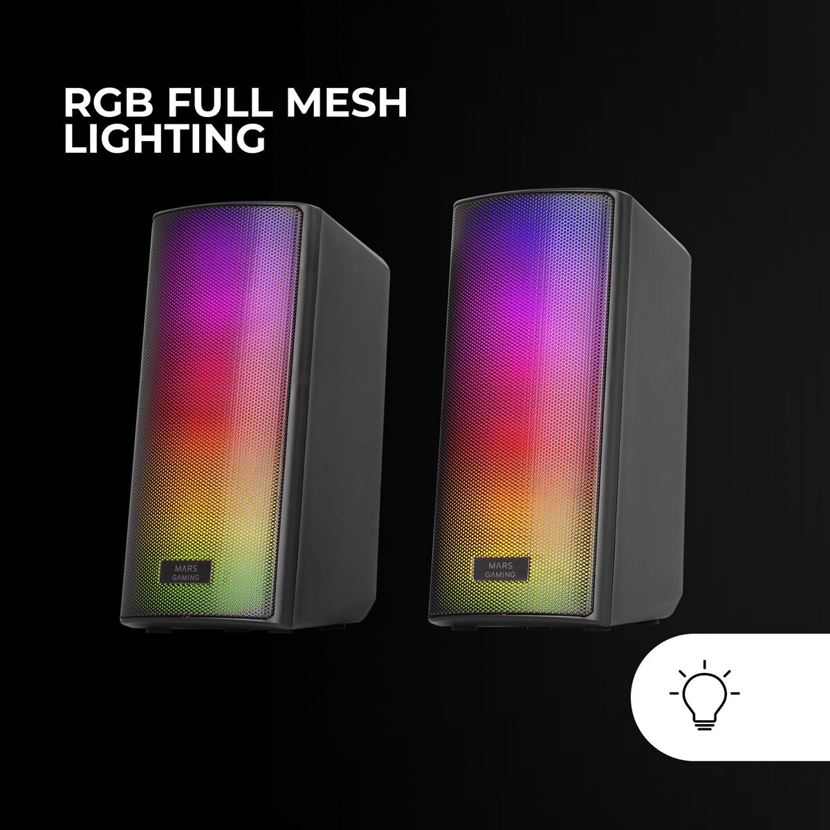 Difuzoare PC Mars Gaming MSRGB2 Negru 4 W