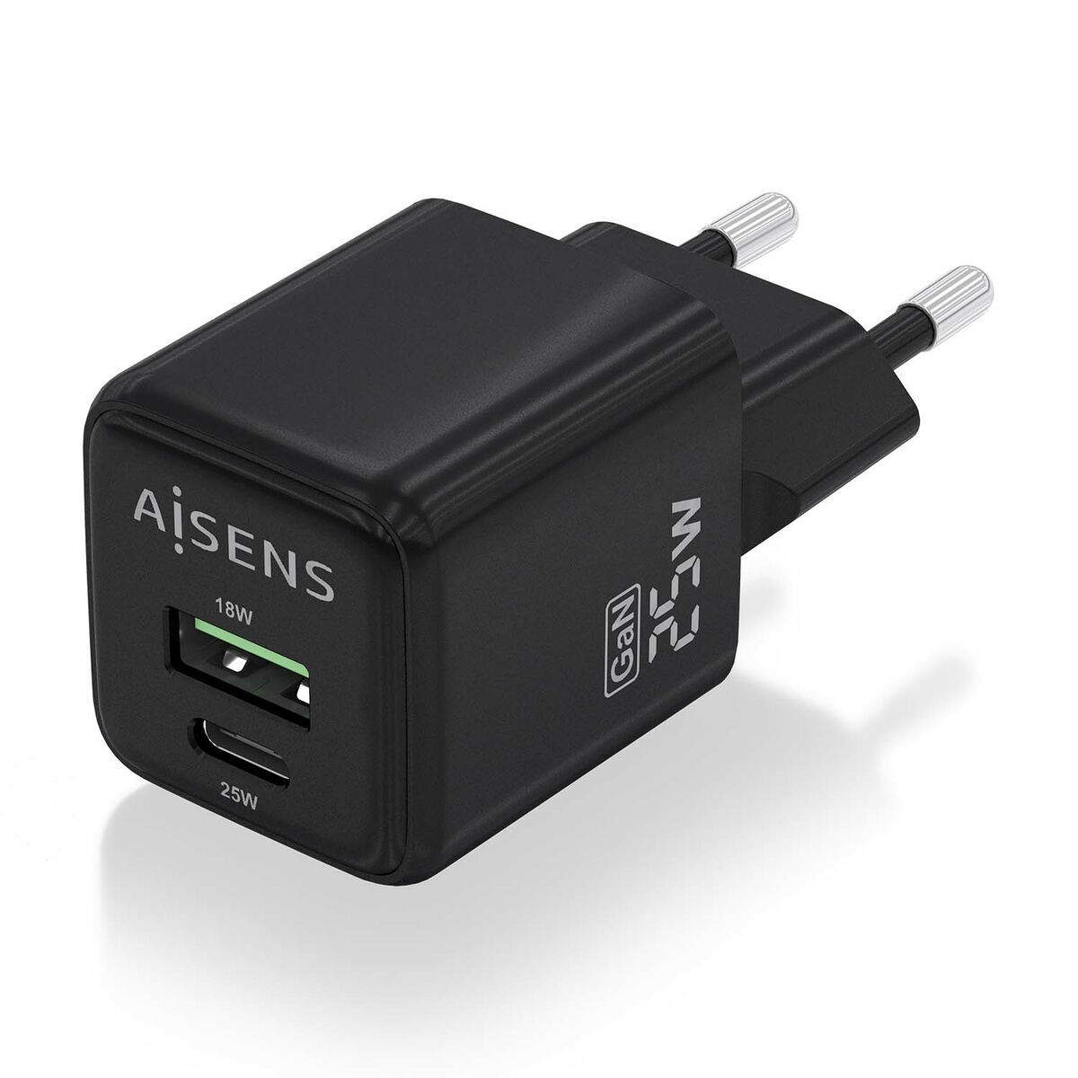 Încărcător de Perete Aisens ASCH-25W2P015-BK Negru Multicolor 25 W