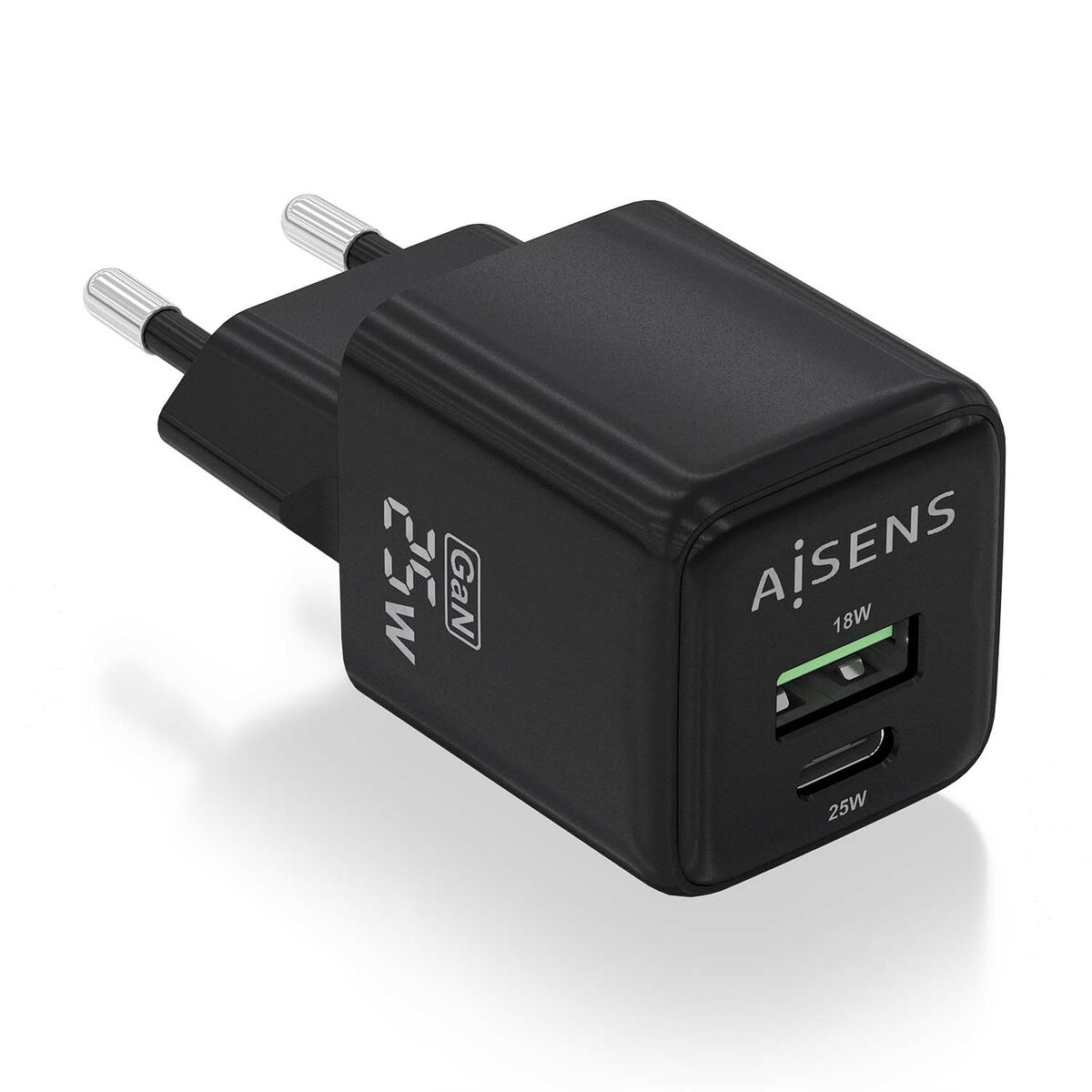 Încărcător de Perete Aisens ASCH-25W2P015-BK Negru Multicolor 25 W