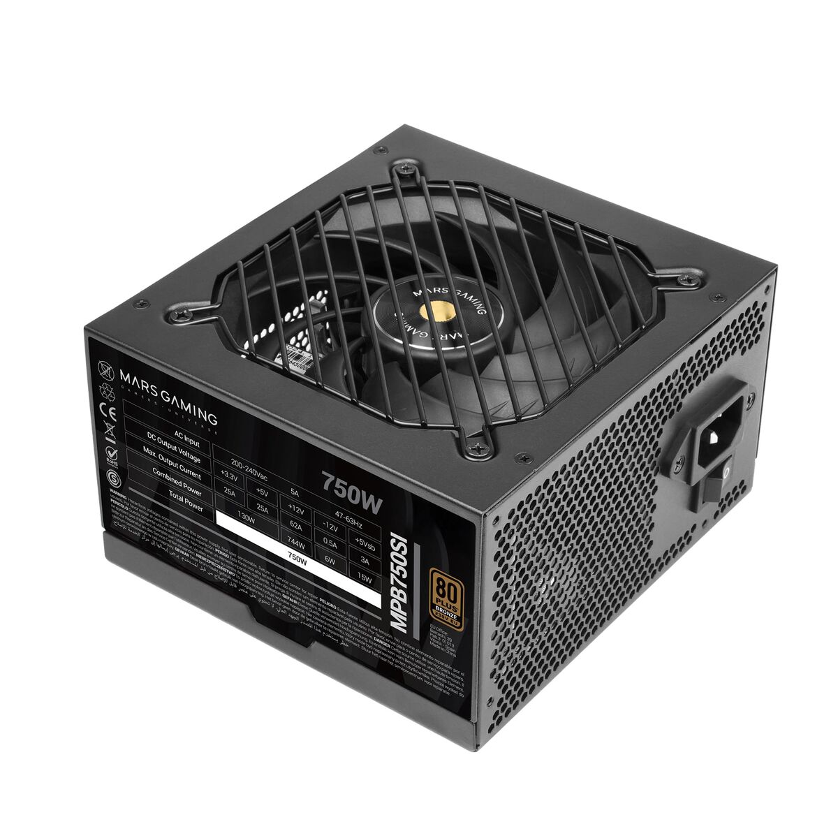 Sursă de Alimentare Mars Gaming TACMARS-MPB750SI 750 W 6 W 130 W 80 Plus Bronze