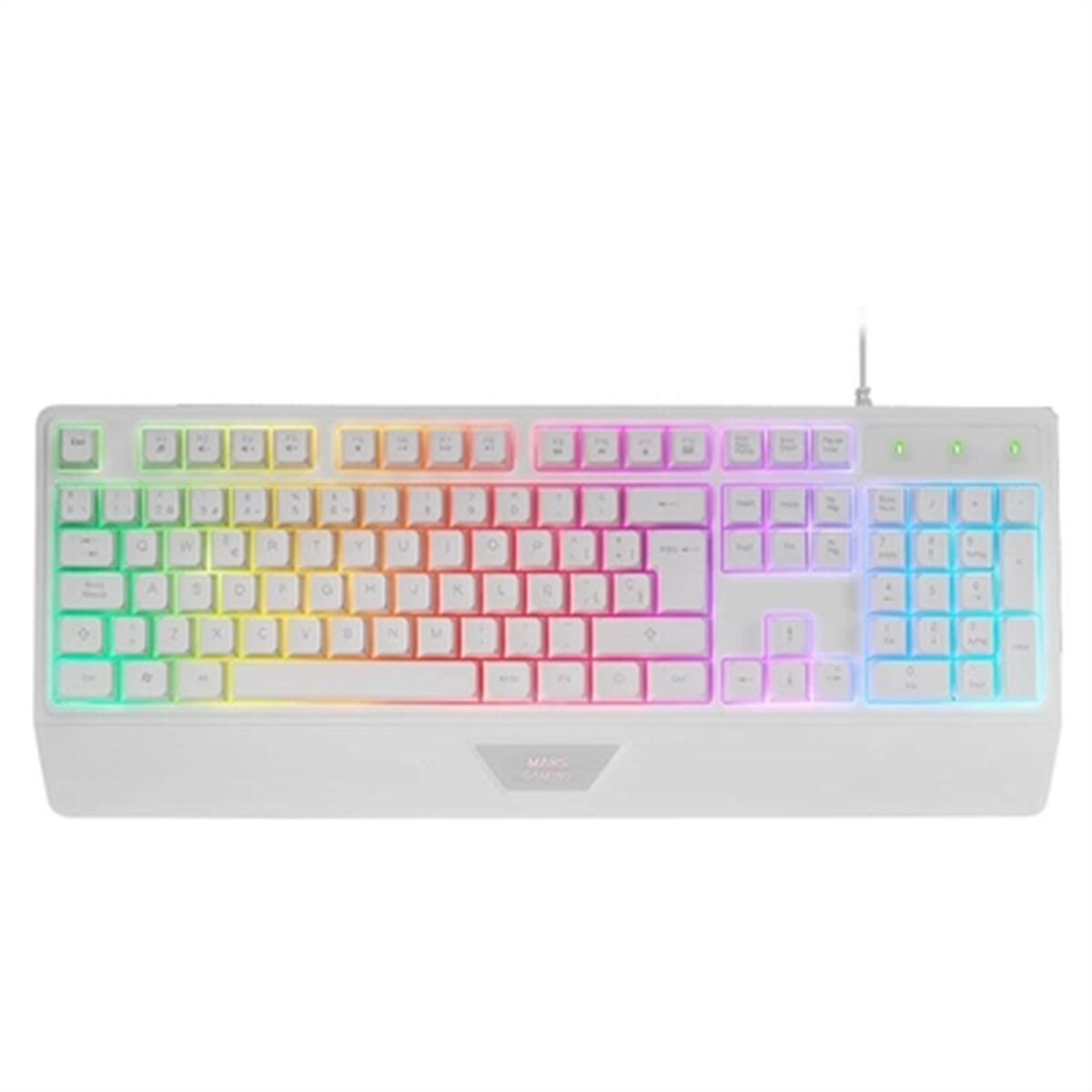 Mouse Gaming Mars Gaming MK124WES Alb Qwerty Spaniolă