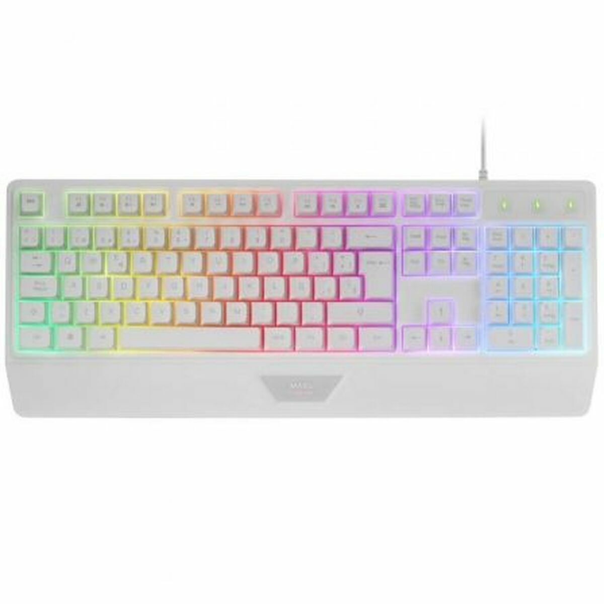 Mouse Gaming Mars Gaming MK124WES Alb Qwerty Spaniolă