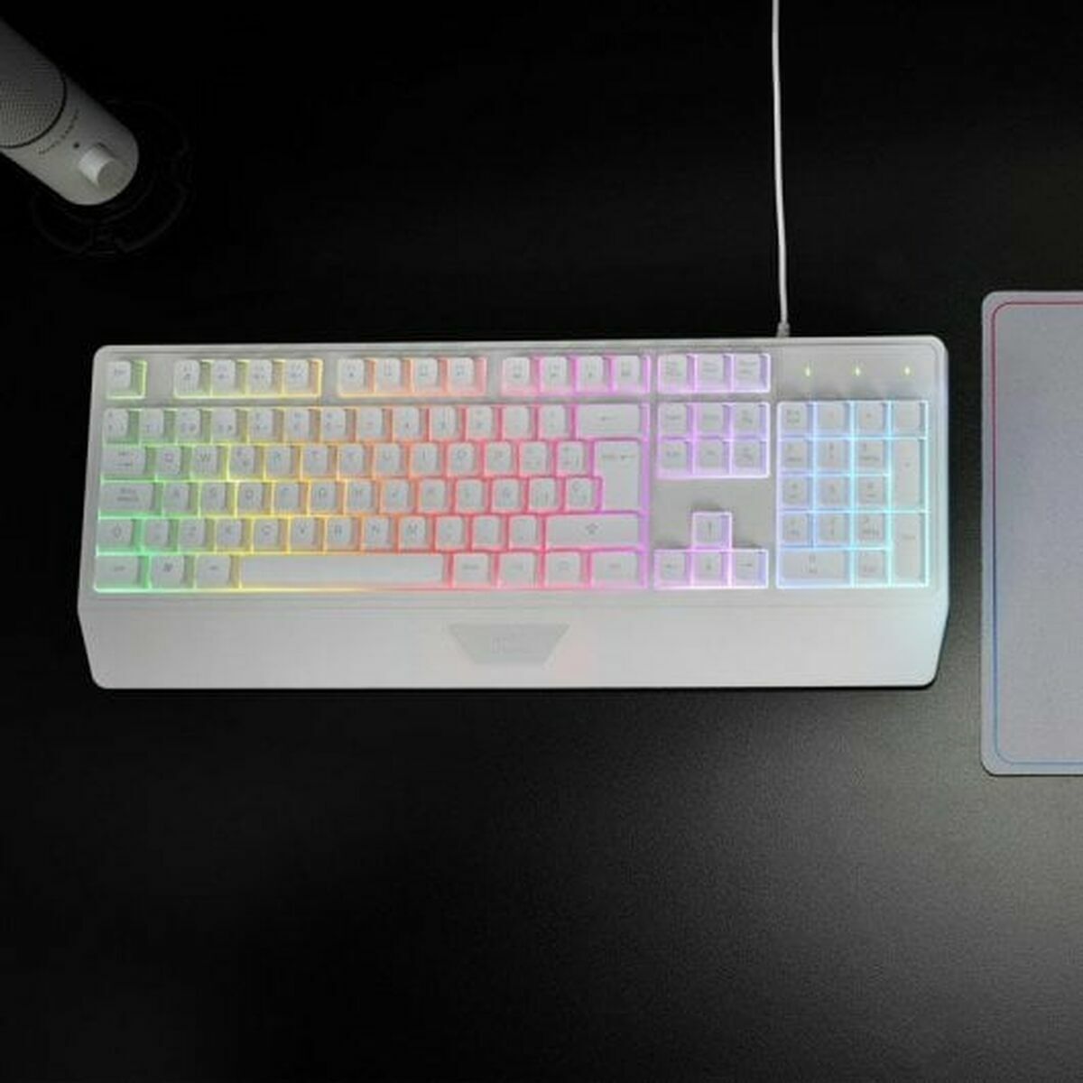 Mouse Gaming Mars Gaming MK124WES Alb Qwerty Spaniolă