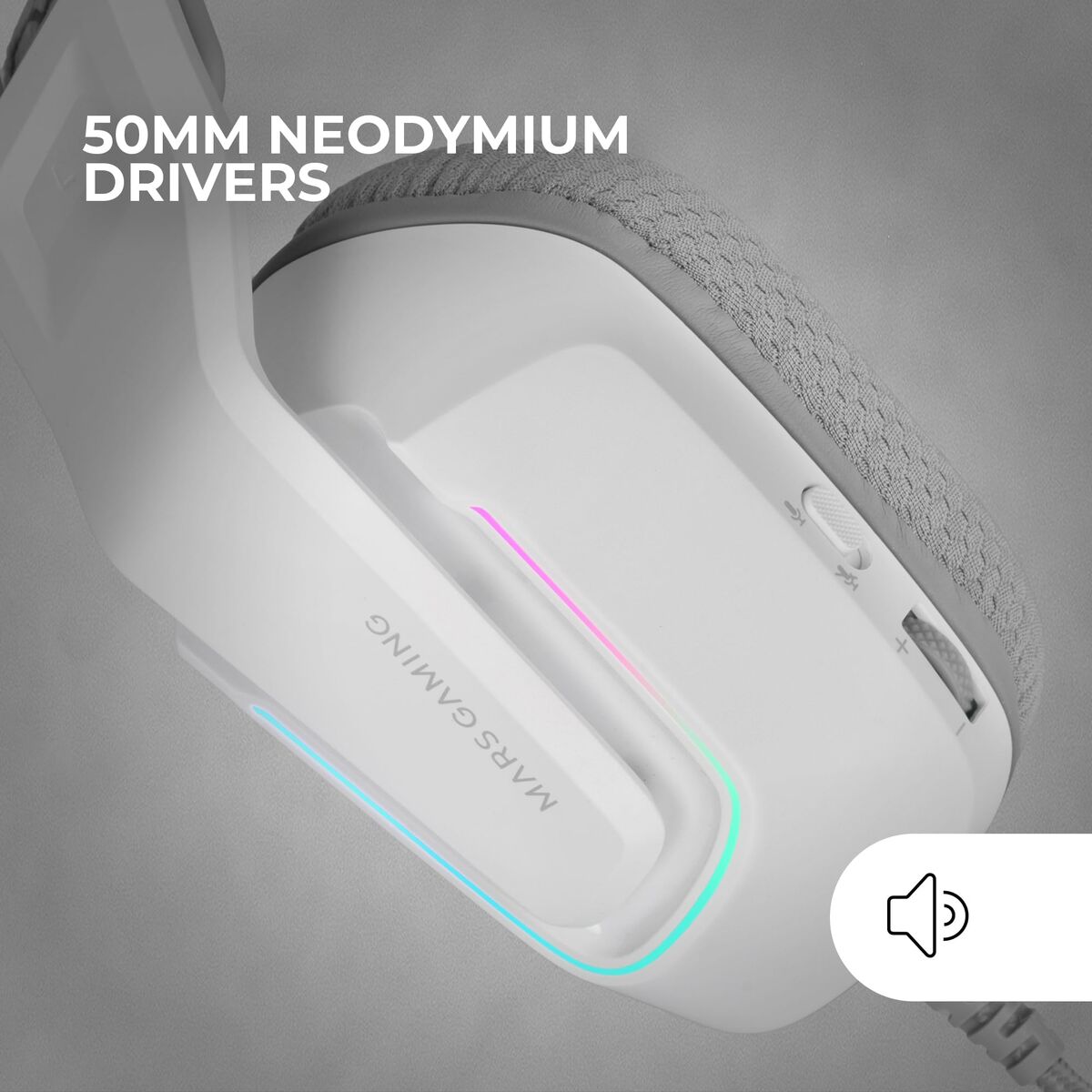 Căști cu Microfon Gaming Mars Gaming MH-Strike Alb Multicolor