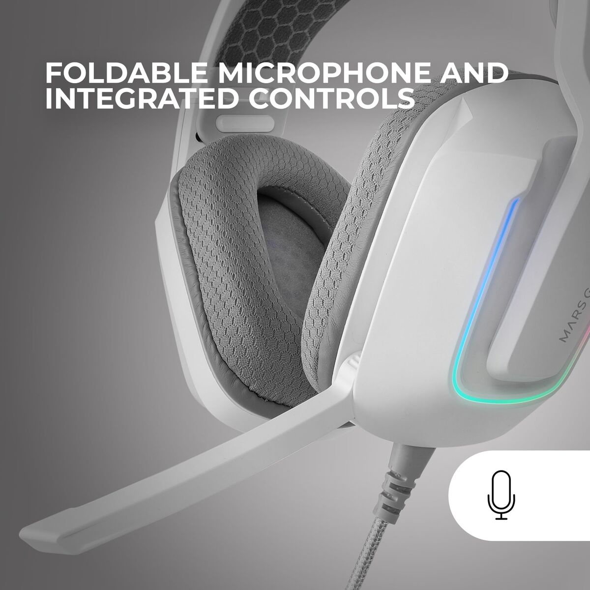 Căști cu Microfon Gaming Mars Gaming MH-Strike Alb Multicolor