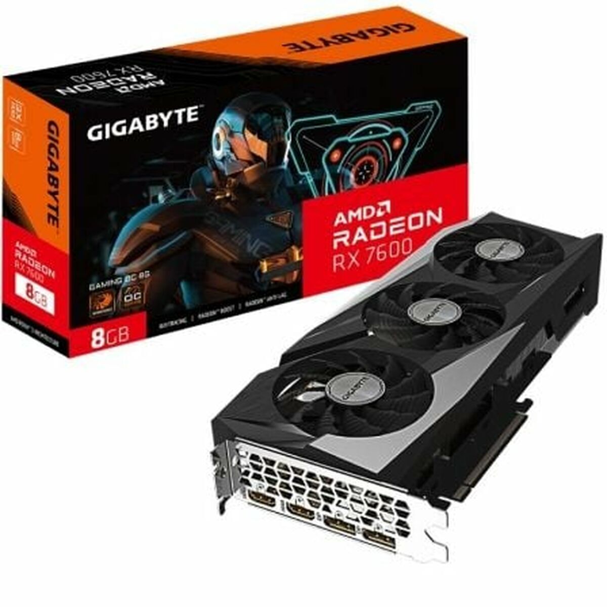 Placă Grafică Gigabyte Radeon RX 7600 GAMING OC 8G 8 GB GDDR6