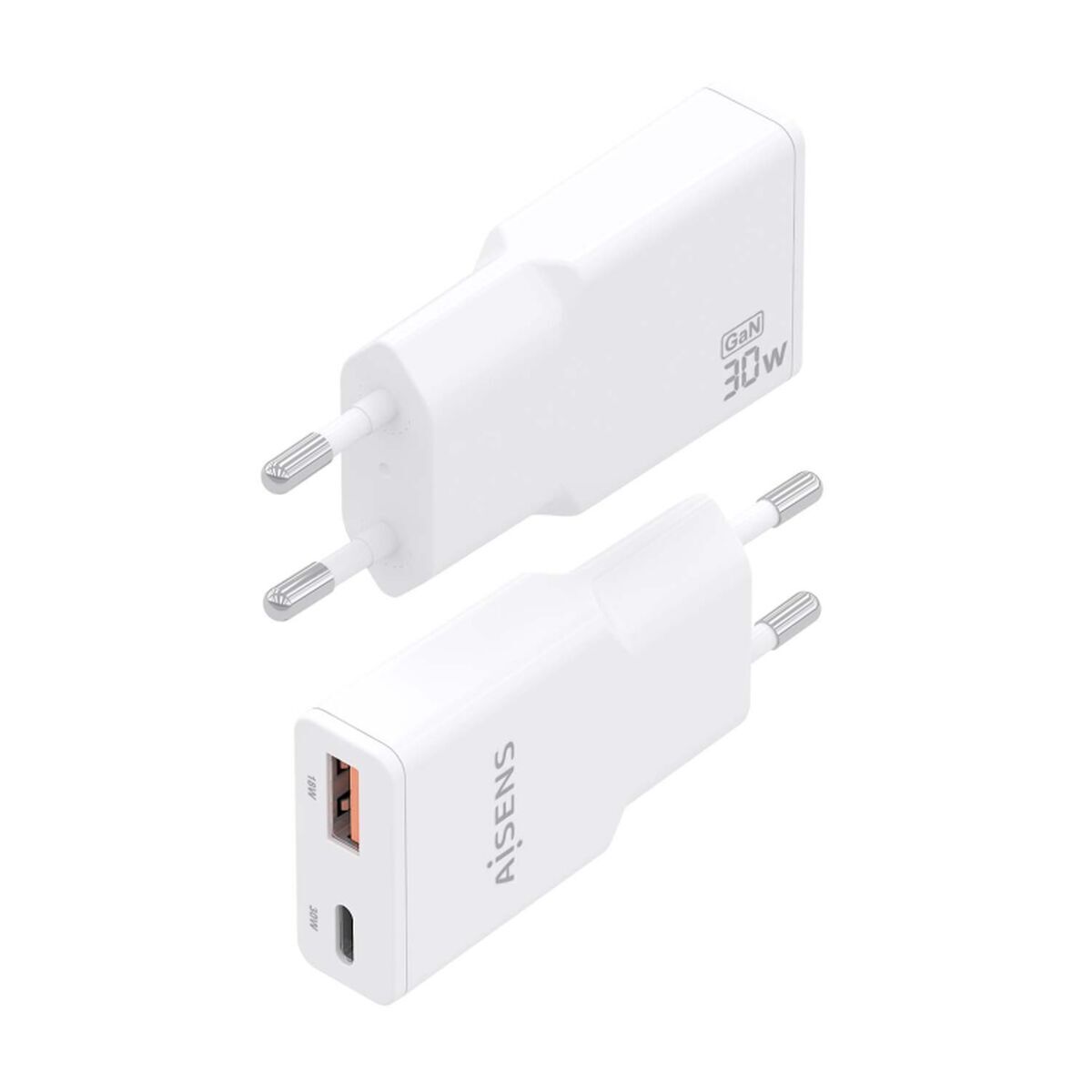Încărcător de Perete Aisens ASCH-30W2P046-W Alb 30 W