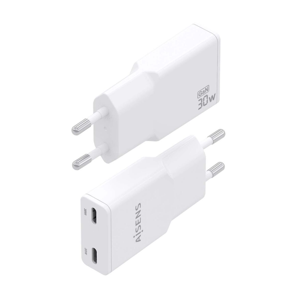 Încărcător de Perete Aisens AISENS ASCH-30W2P048-W Alb 30 W