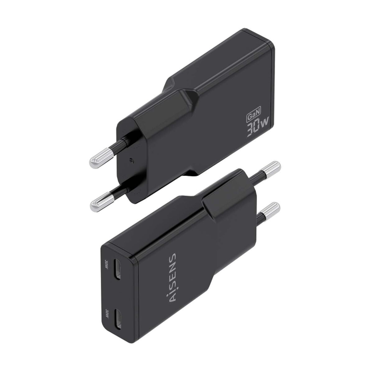 Încărcător de Perete Aisens ASCH-30W2P049-BK Negru 30 W
