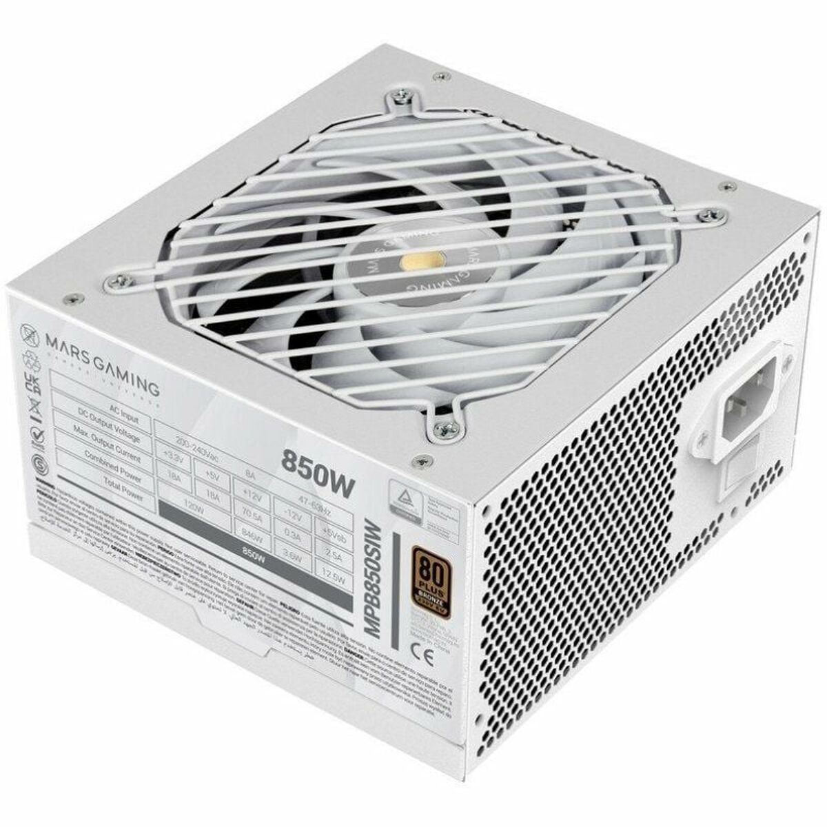 Sursă de Alimentare Mars Gaming MPB850SIW 850 W 80 Plus Bronze