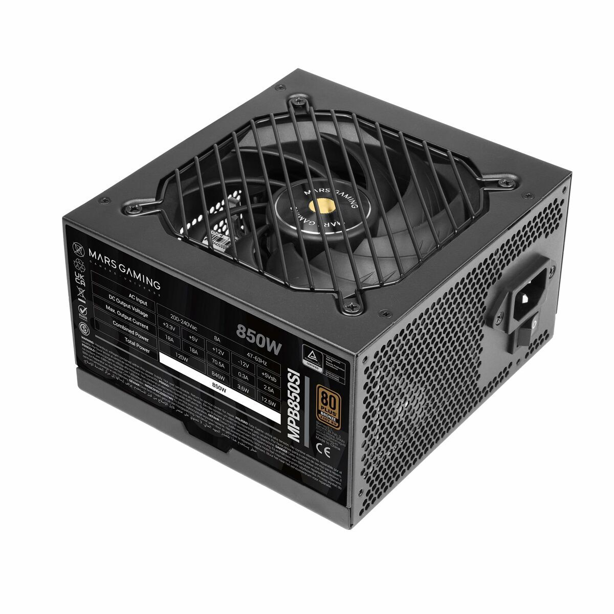 Sursă de Alimentare Mars Gaming PSU 850W ATX 850 W 80 Plus Bronze