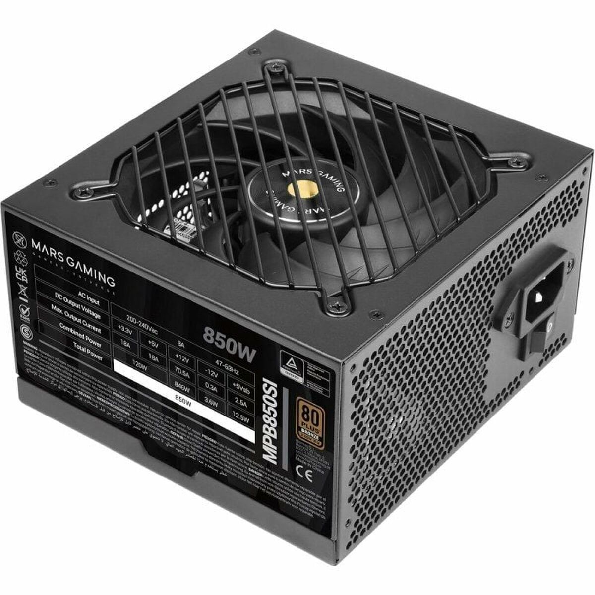 Sursă de Alimentare Mars Gaming PSU 850W ATX 850 W 80 Plus Bronze