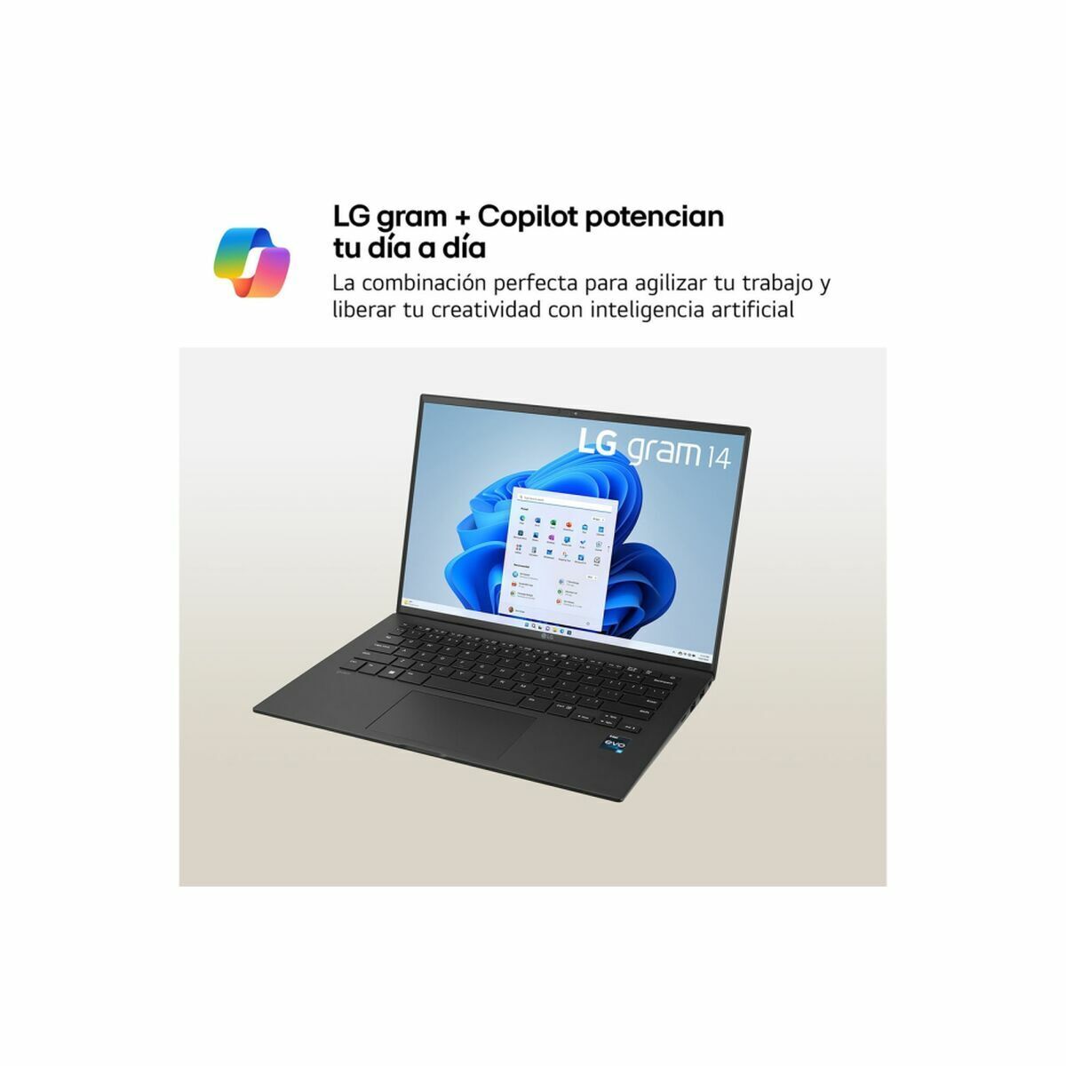 Laptop LG 14Z90RU-G.AA55B Qwerty Spaniolă 14" i5-1334U 16 GB RAM 512 GB SSD