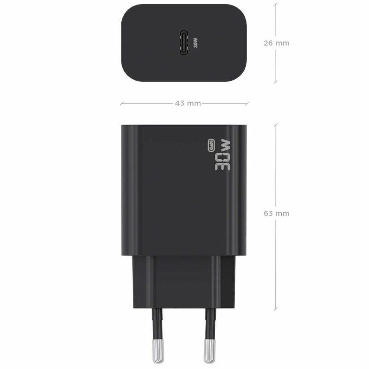 Încărcător de Perete Aisens A110-0941 Negru 33 W 50 W