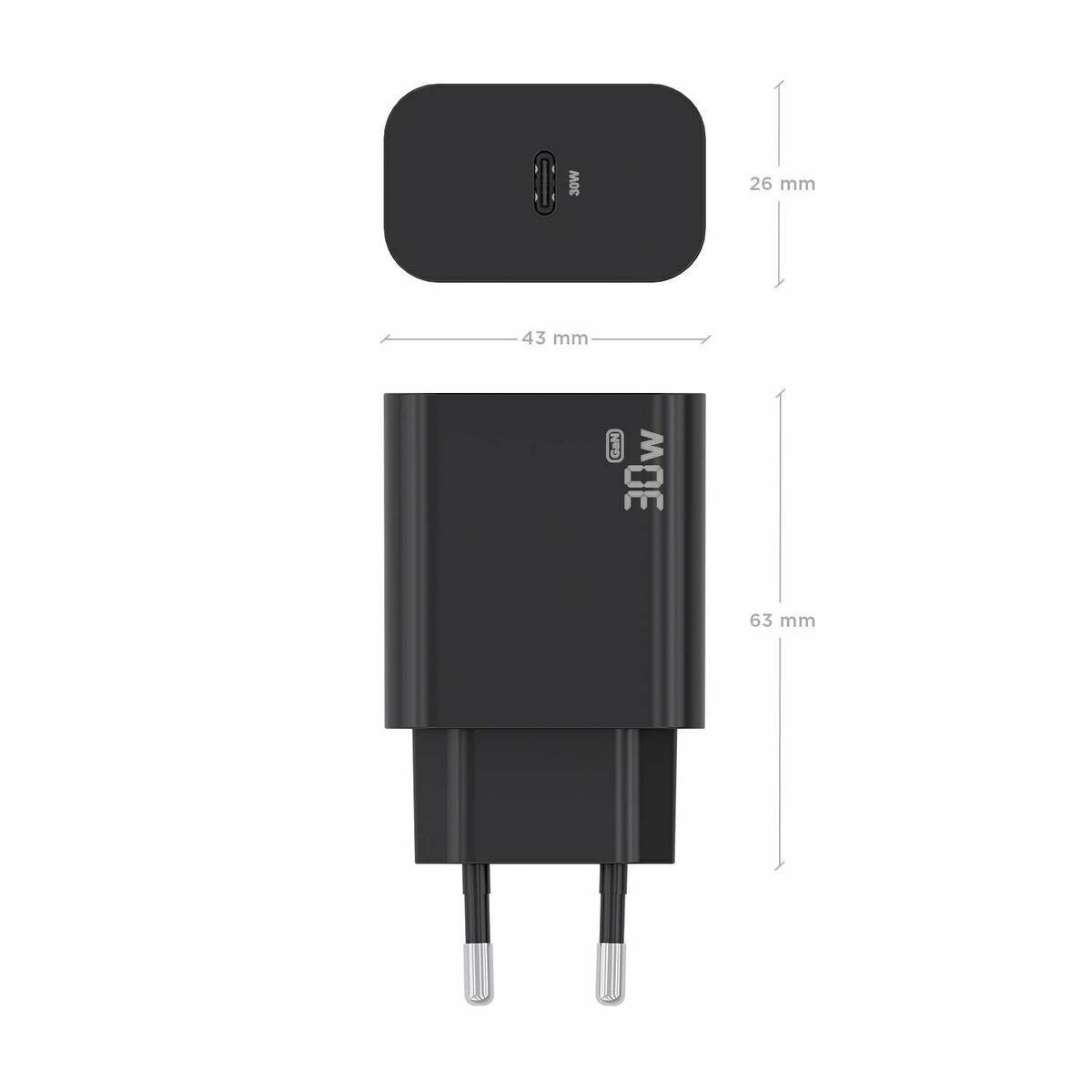 Încărcător de Perete Aisens A110-0941 Negru 33 W 50 W