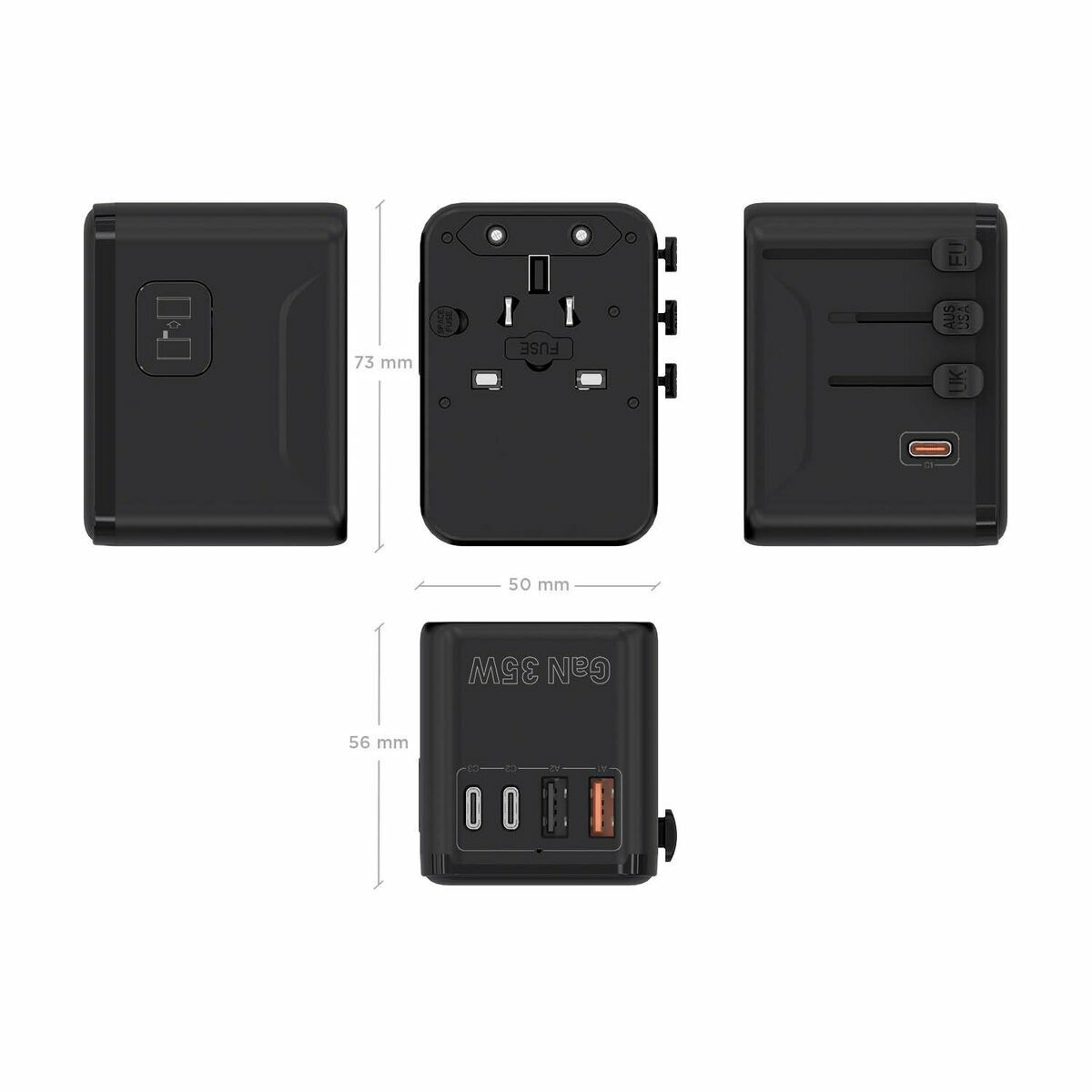 Încărcător de Perete Aisens ASPS-2A3C09-BK Negru