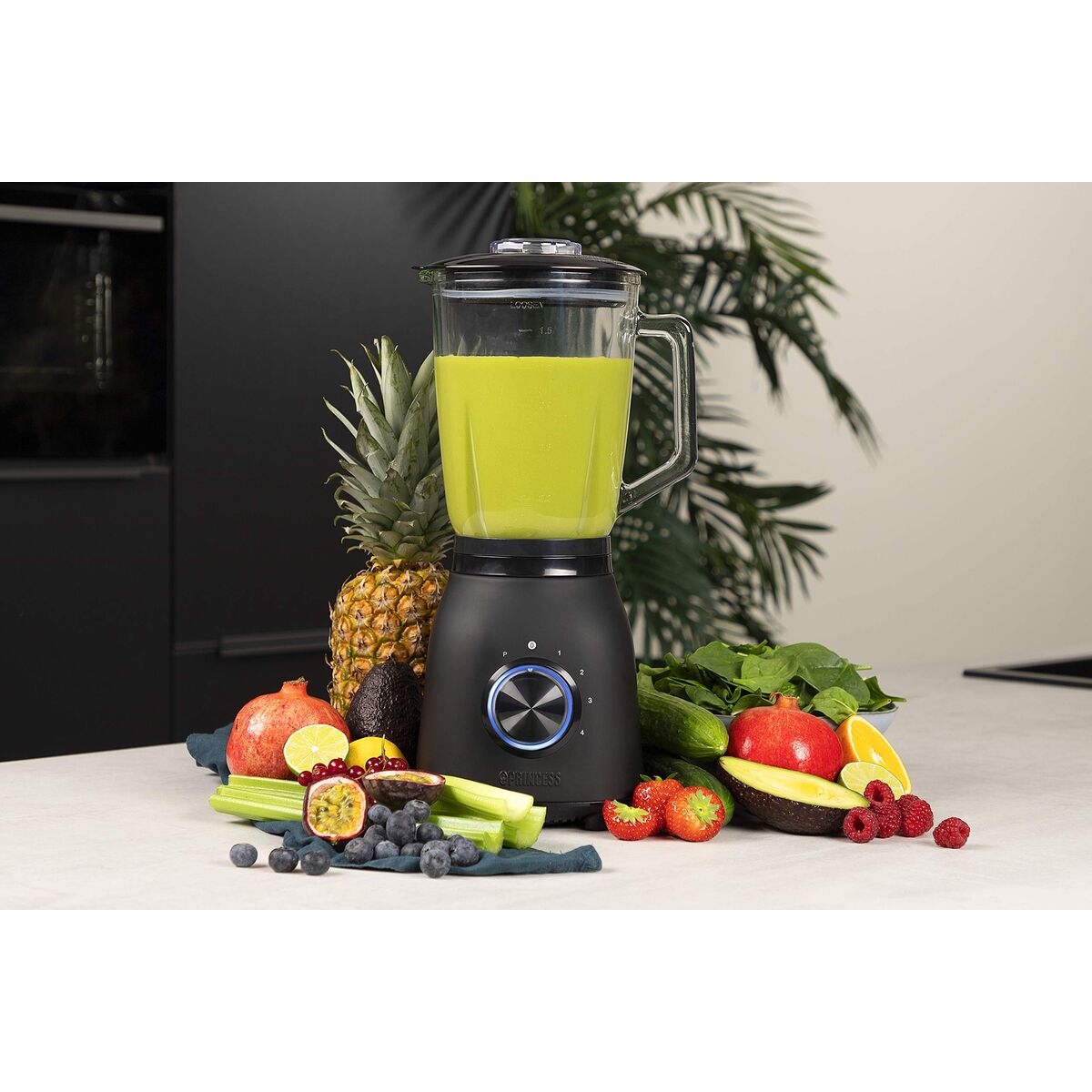 Mixer cu Pahar Princess 212092 Negru 1000 W 1,5 L