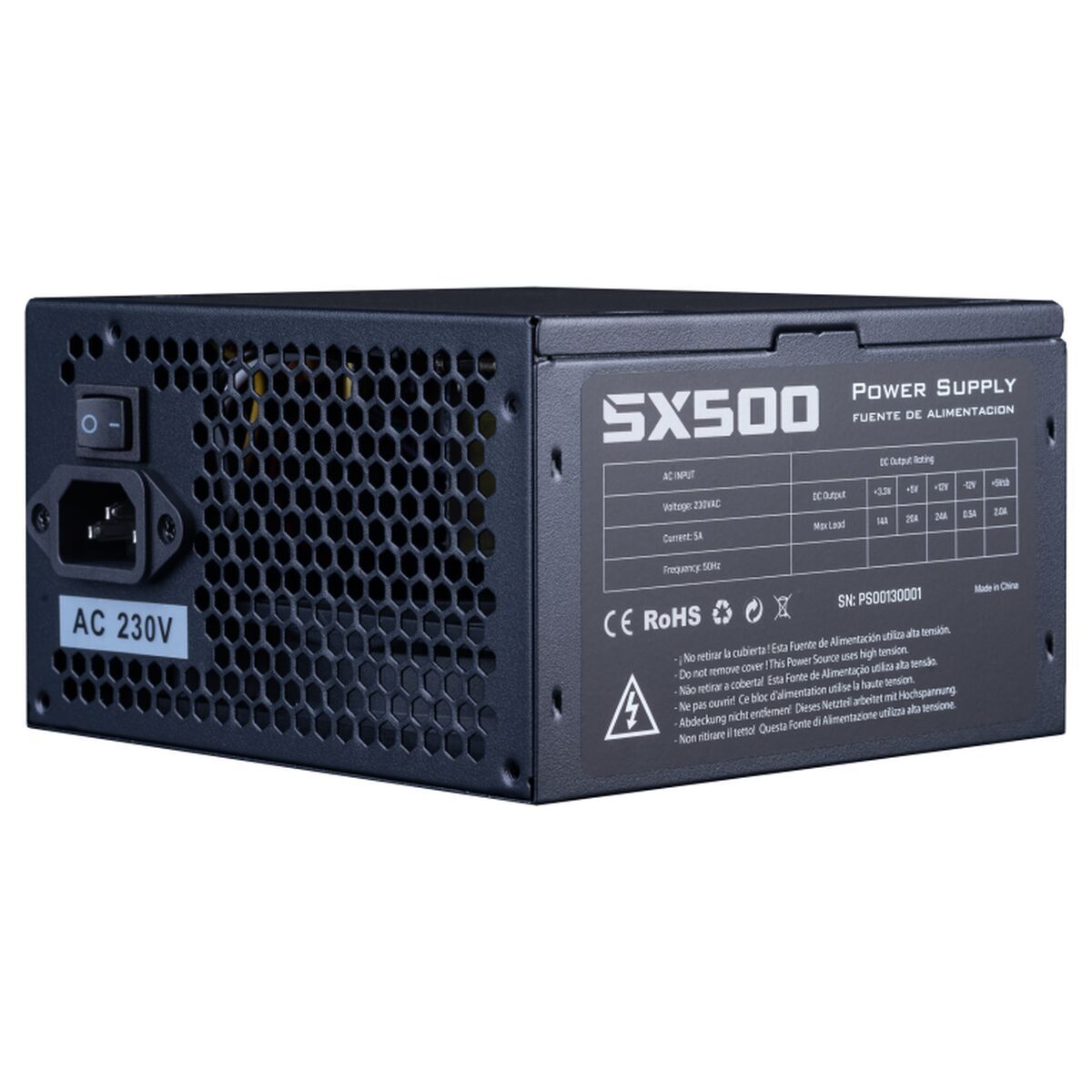 Sursă de Alimentare Hiditec SX500 500 W Certificat ENERGY STAR