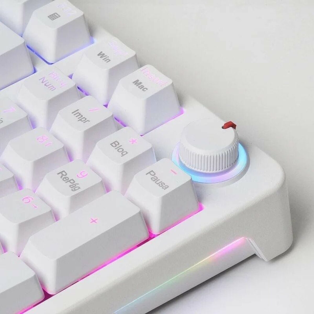 Tastatură Gaming Mars Gaming MKPROWYES Alb Qwerty Spaniolă