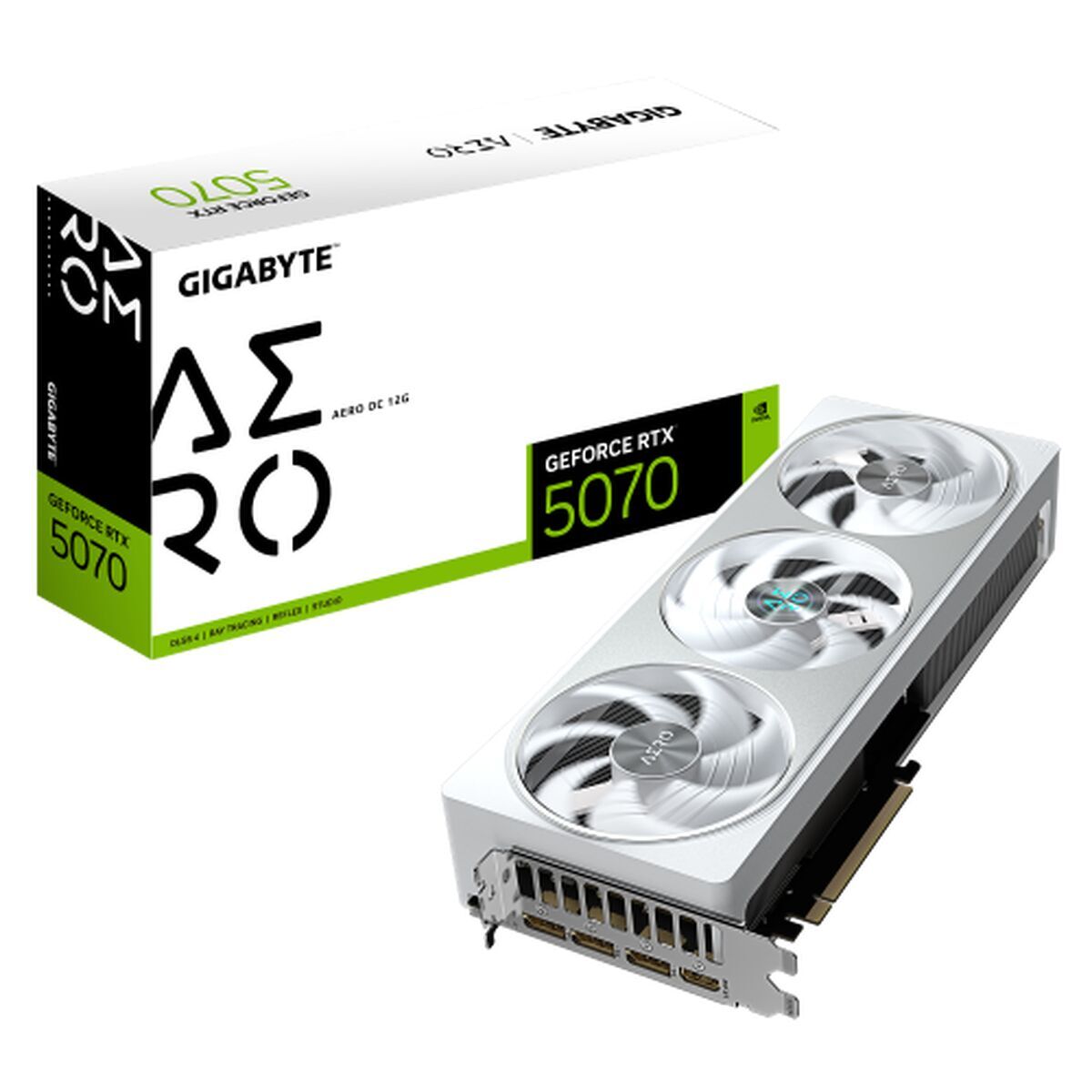 Placă Grafică Gigabyte GeForce RTX 5070 AERO OC 12G nvidia geforce rtx 5070 12 GB GDDR6 GDDR7