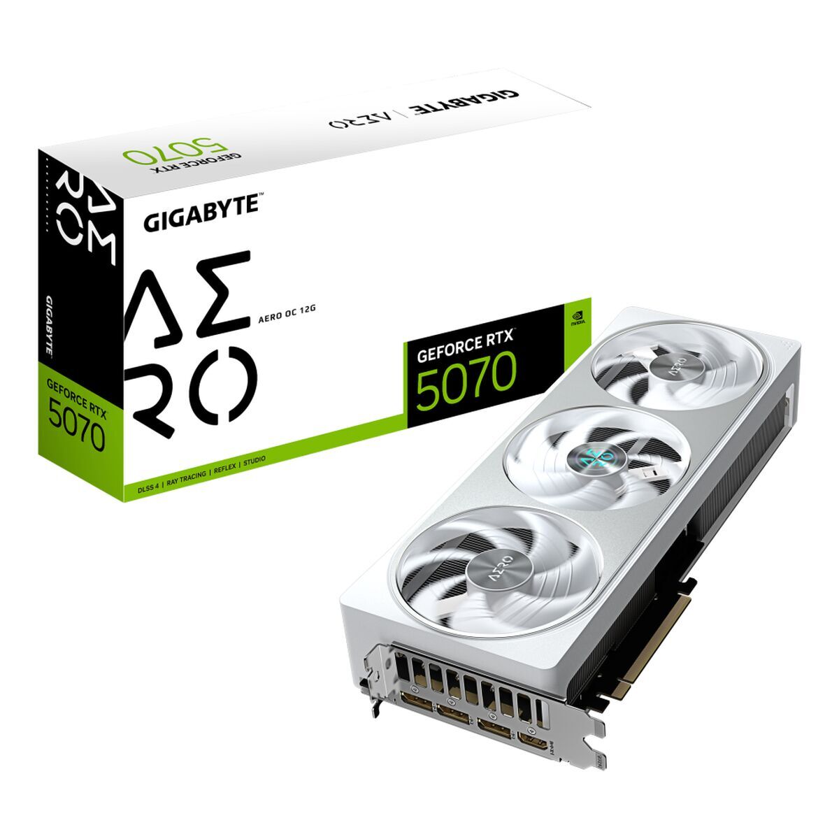 Placă Grafică Gigabyte GeForce RTX 5070 AERO OC 12G nvidia geforce rtx 5070 12 GB GDDR6 GDDR7