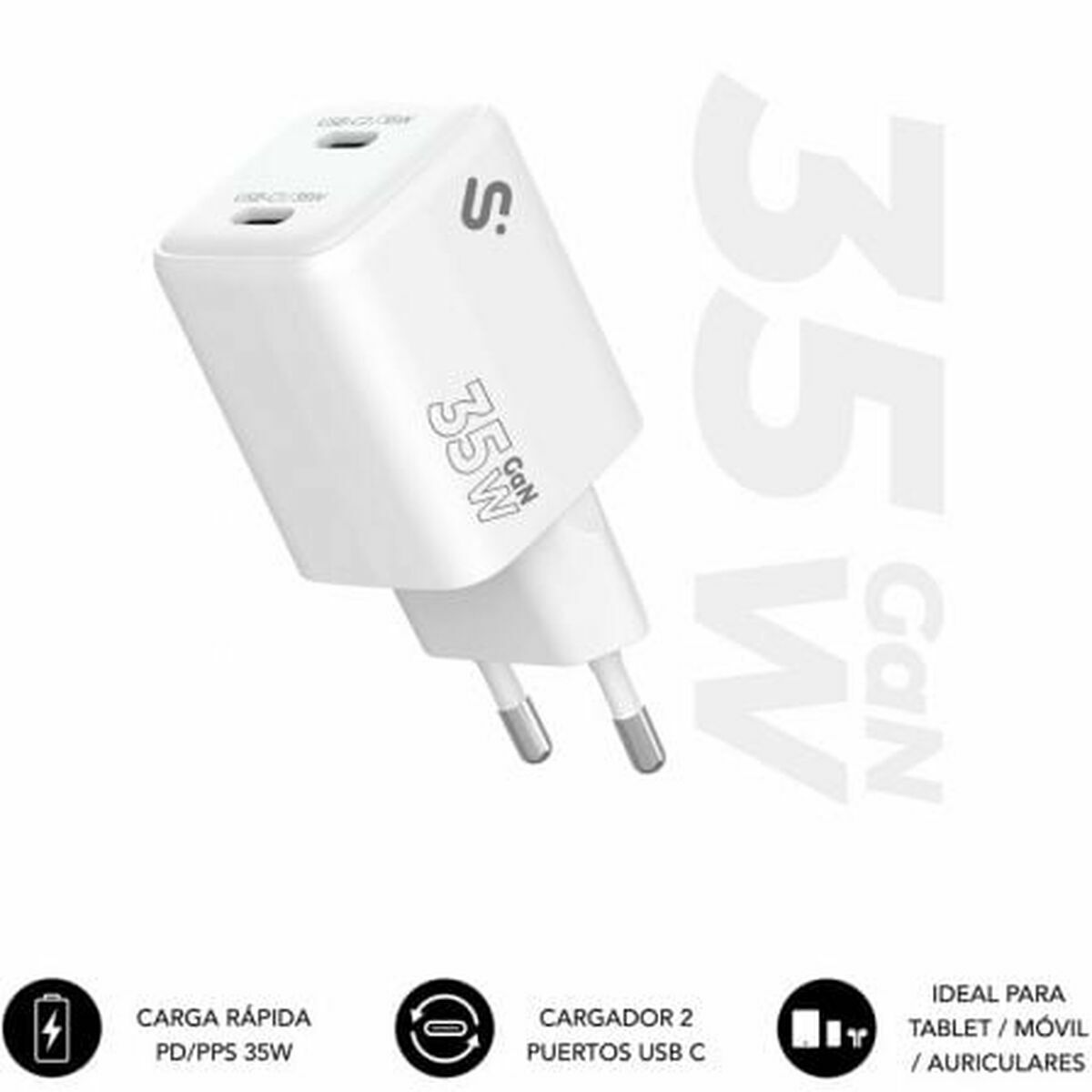 Încărcător de Mașină Subblim SUBCHG-6G3520 Alb 120 W