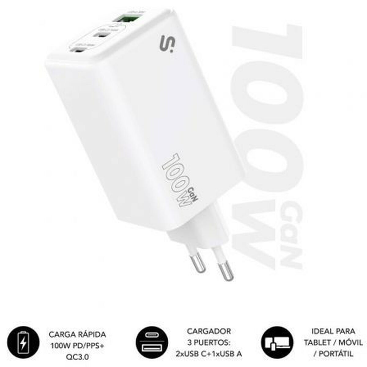 Încărcător de Mașină Subblim SUBCHG-6G3510 Alb 120 W