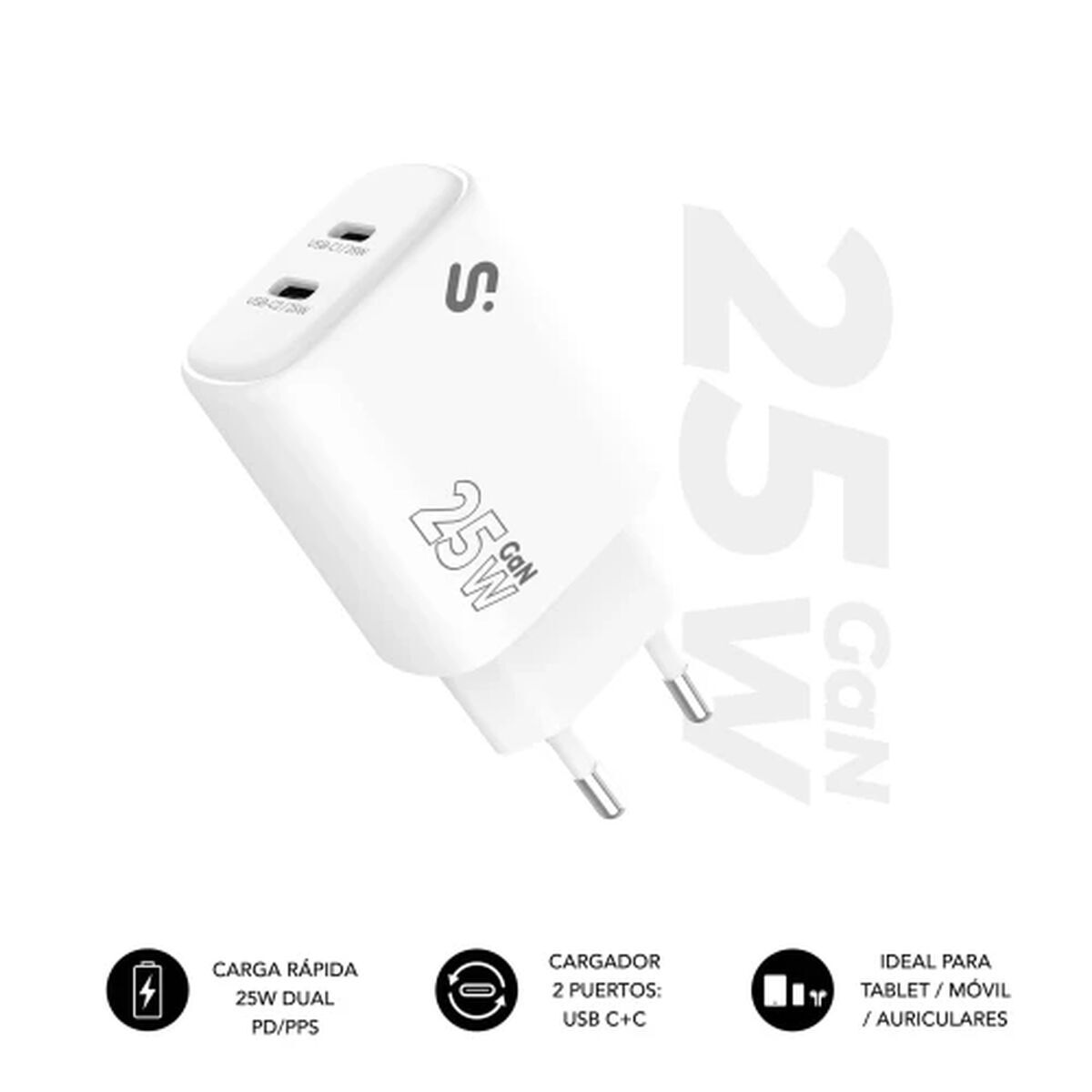 Încărcător de Mașină Subblim SUBCHG-6G2520 Alb 120 W