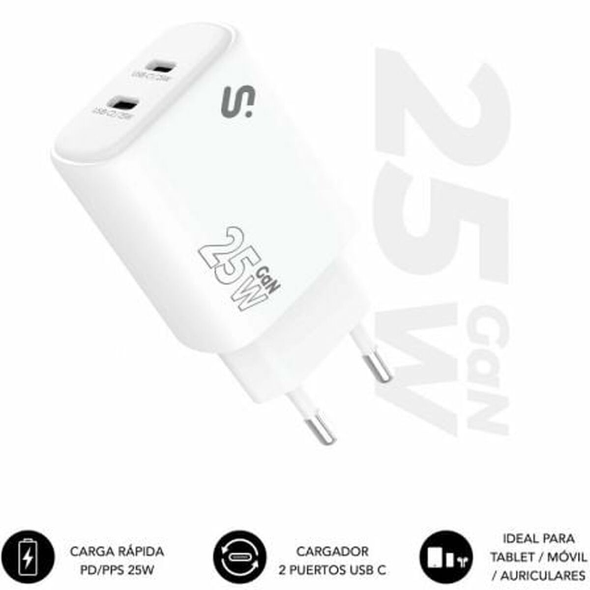 Încărcător de Mașină Subblim SUBCHG-6G2520 Alb 120 W