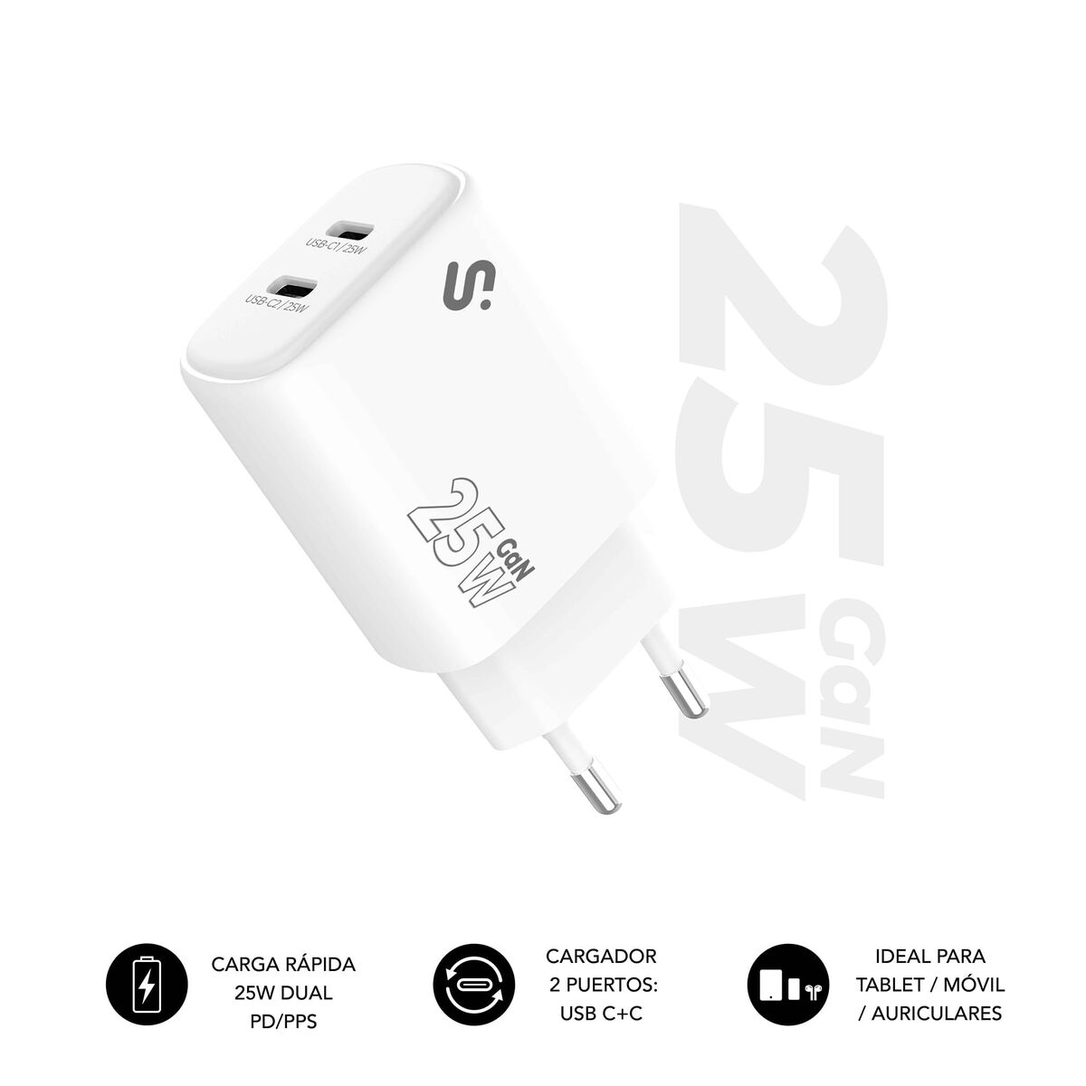 Încărcător de Mașină Subblim SUBCHG-6G2520 Alb 120 W