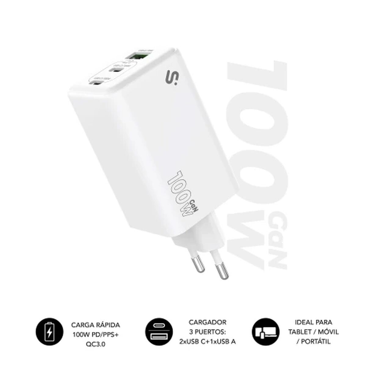 Încărcător de Mașină Subblim SUBCHG-6G1003 Alb 100 W 120 W