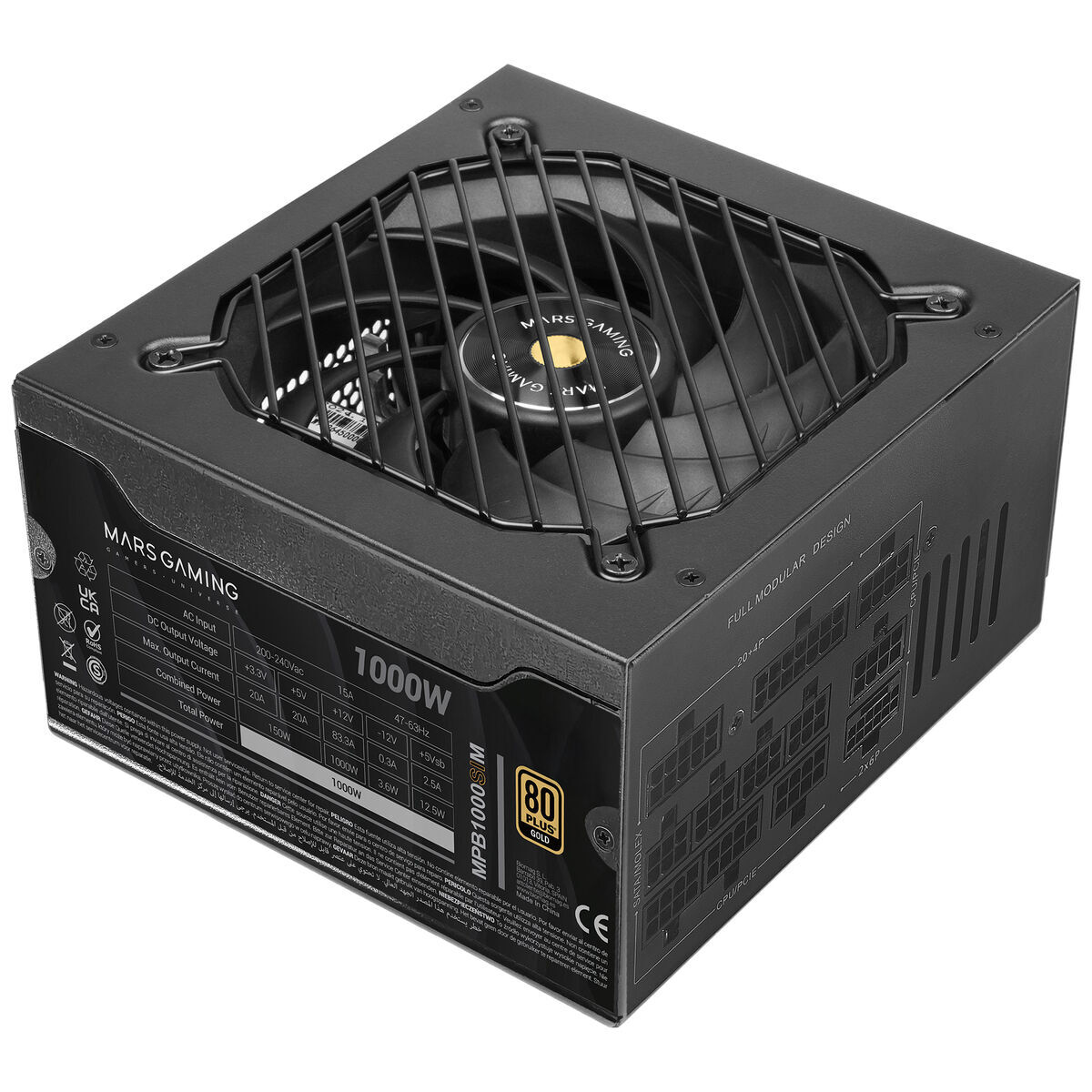 Sursă de Alimentare Mars Gaming MPB1000SIM ATX 1000 W 80 Plus Gold