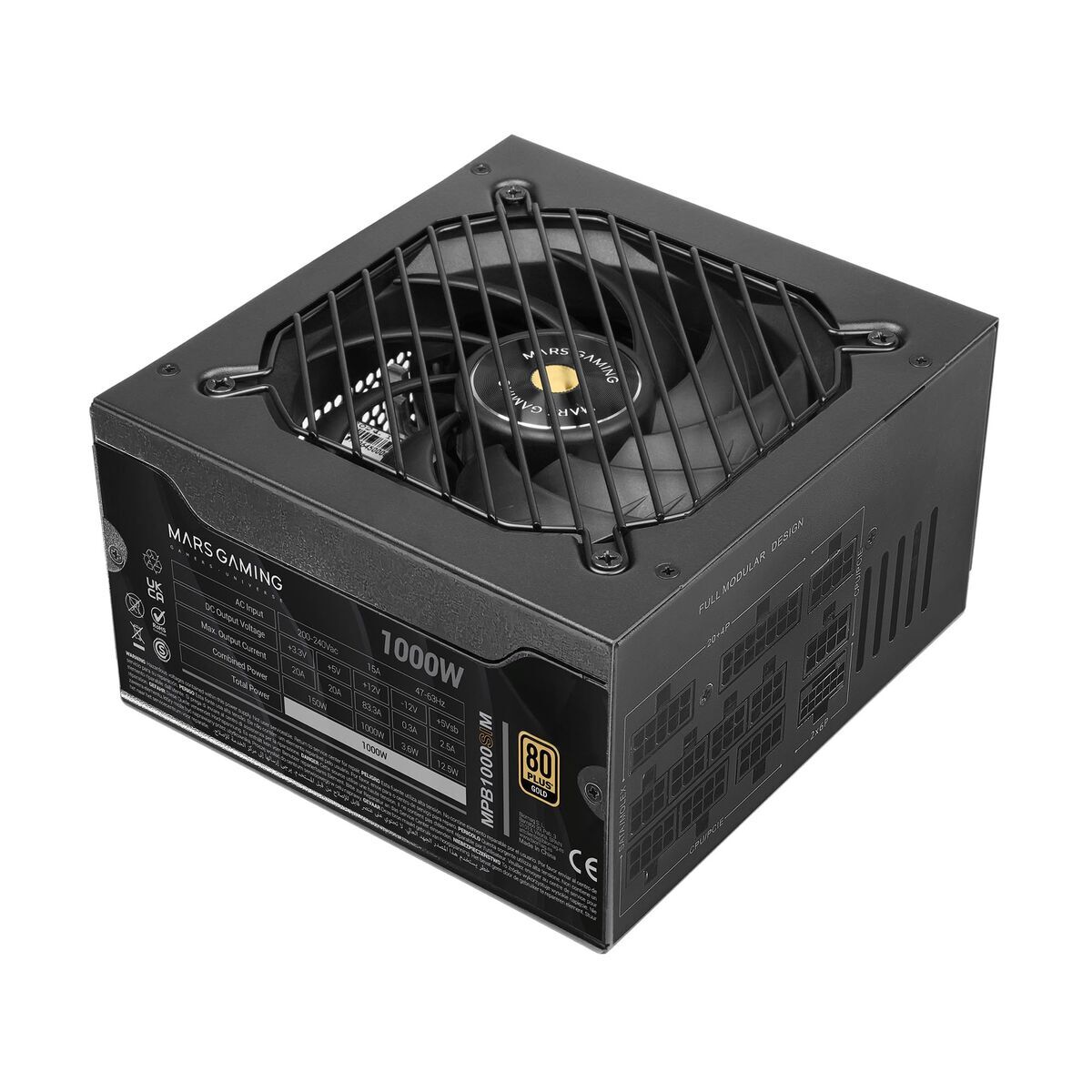 Sursă de Alimentare Mars Gaming MPB1000SIM ATX 1000 W 80 Plus Gold