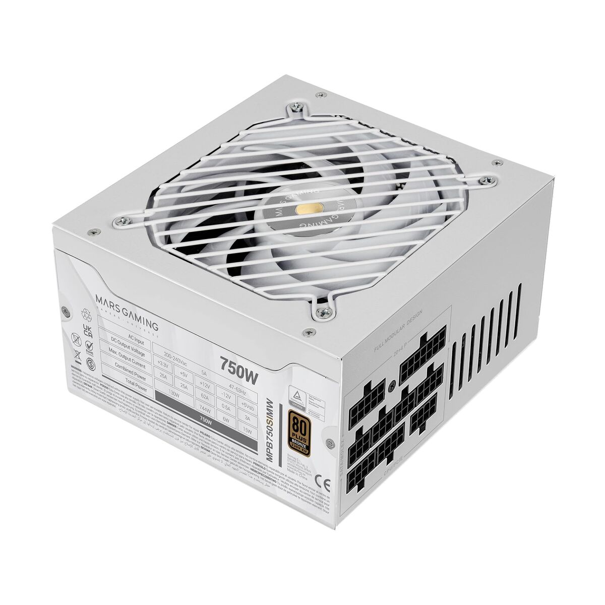 Sursă de Alimentare Mars Gaming MPB750SIMW 750 W 6 W 130 W 80 Plus Bronze