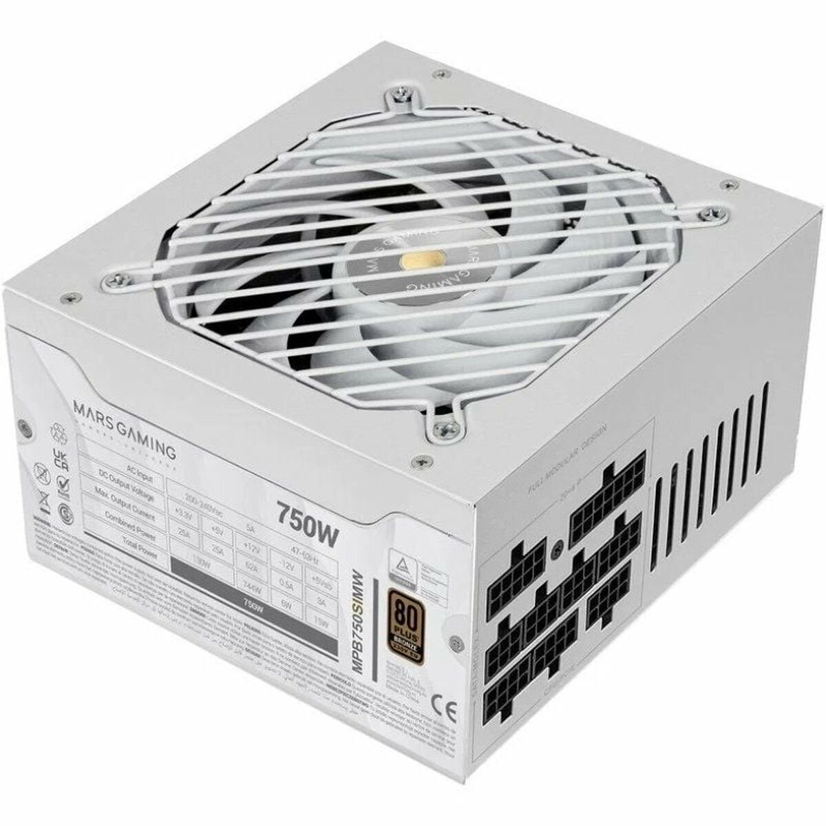 Sursă de Alimentare Mars Gaming MPB750SIMW 750 W 6 W 130 W 80 Plus Bronze