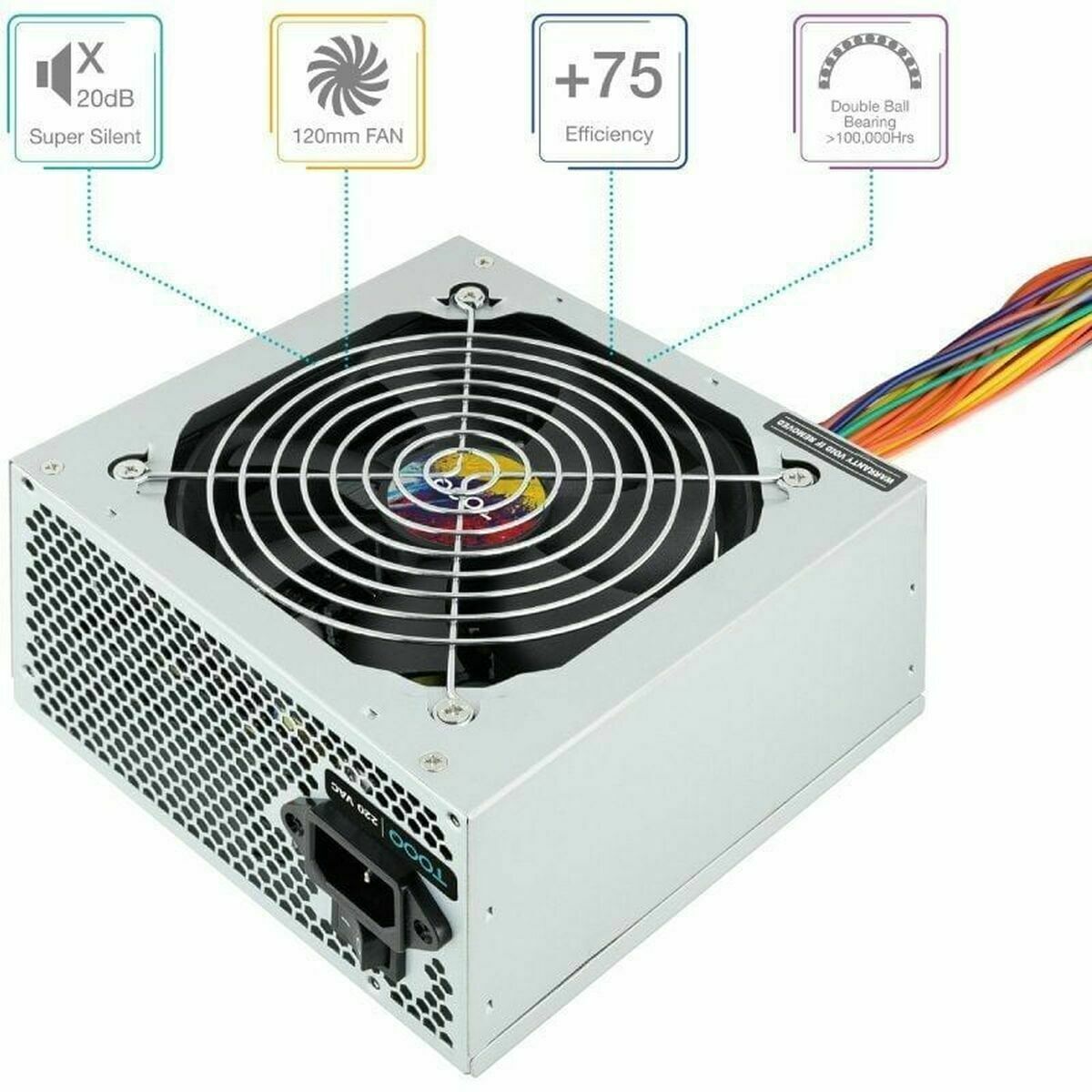 Sursă de Alimentare TooQ TQAPOLO-550SP 550 W