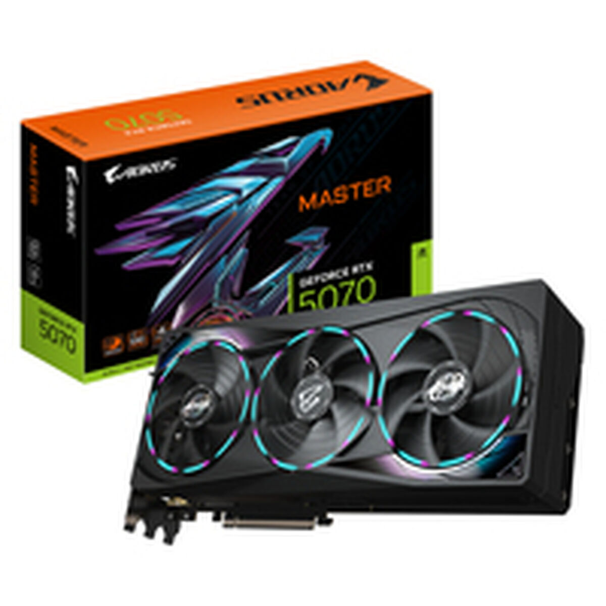 Placă Grafică Gigabyte AORUS GeForce RTX 5070 MASTER 12G nvidia geforce rtx 5070 12 GB GDDR6 GDDR7