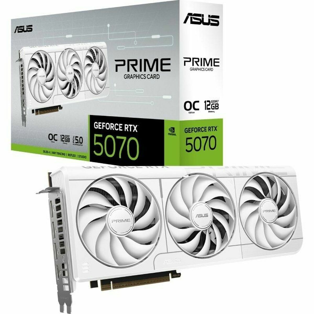 Placă Grafică Asus Prime GeForce RTX 5070 White OC Edition nvidia geforce rtx 5070 12 GB GDDR6 GDDR7