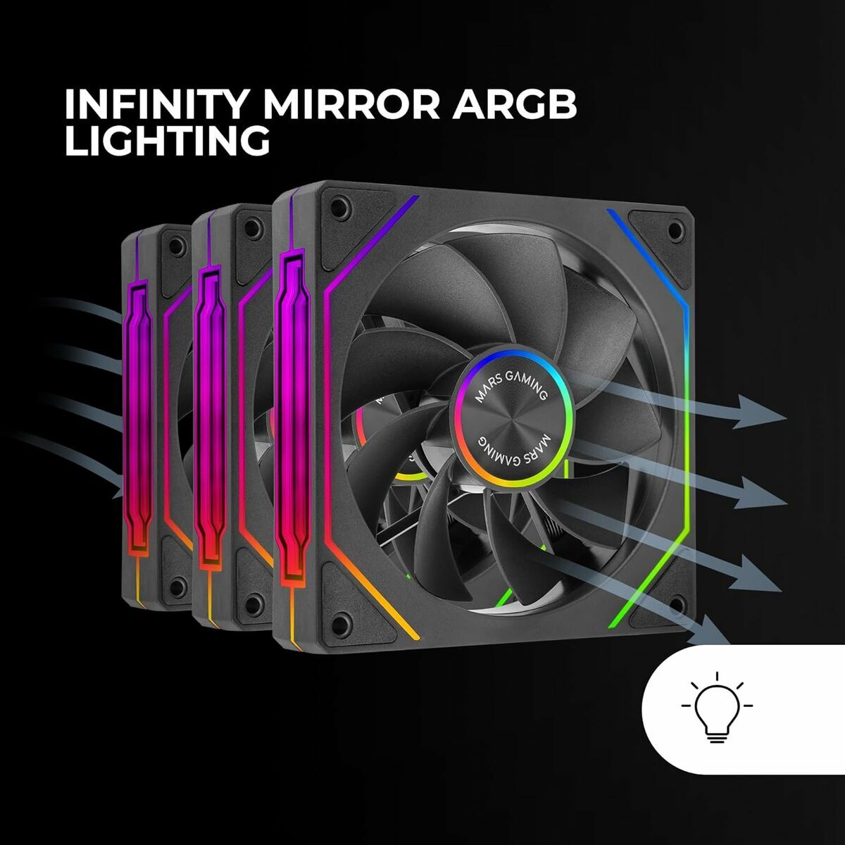 Ventilator CPU Mars Gaming MF-LINKFINITYKIT2R Ø 12 cm