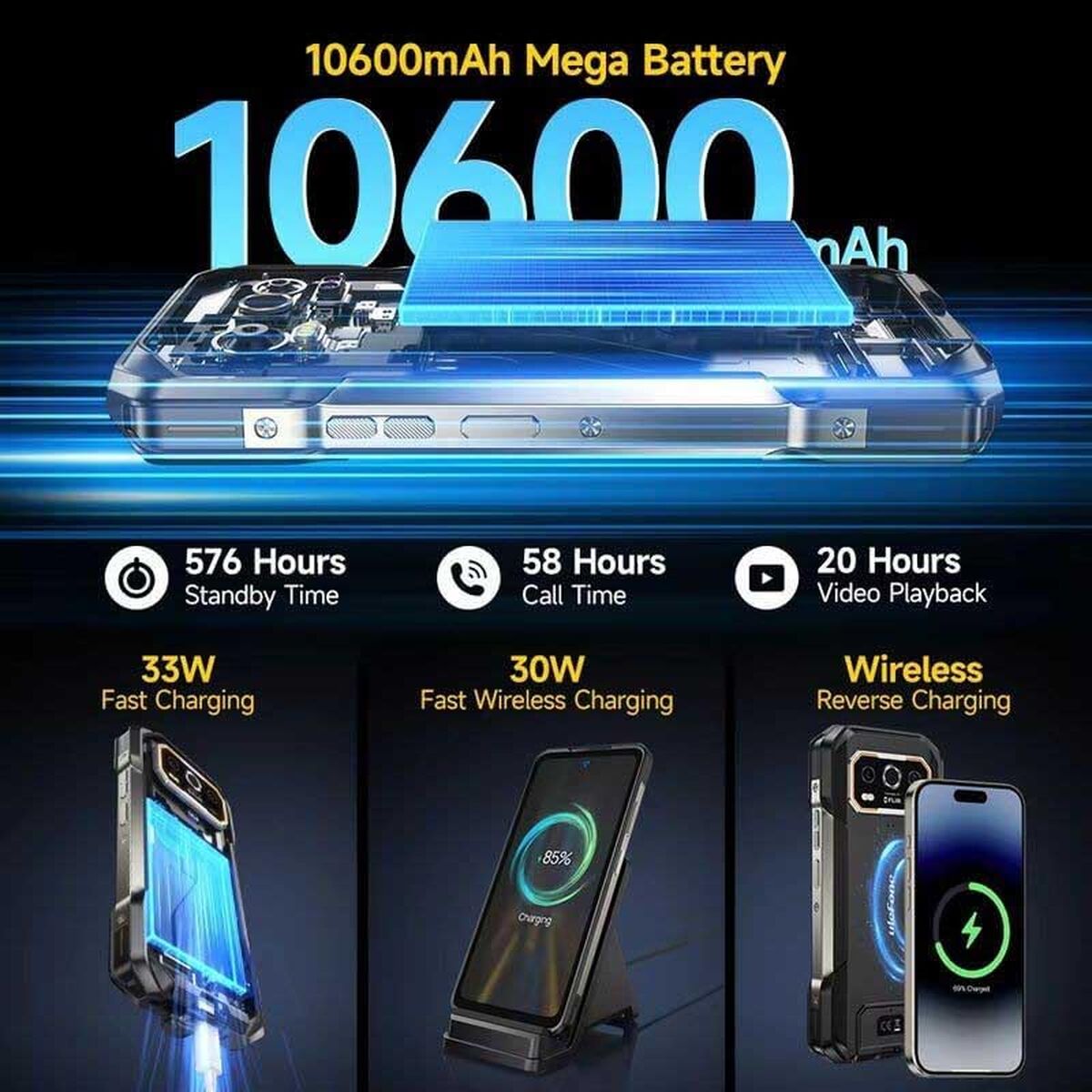 Smartphone Ulefone ARMOR 27 PRO 6,78" 12 GB RAM 256 GB Negru