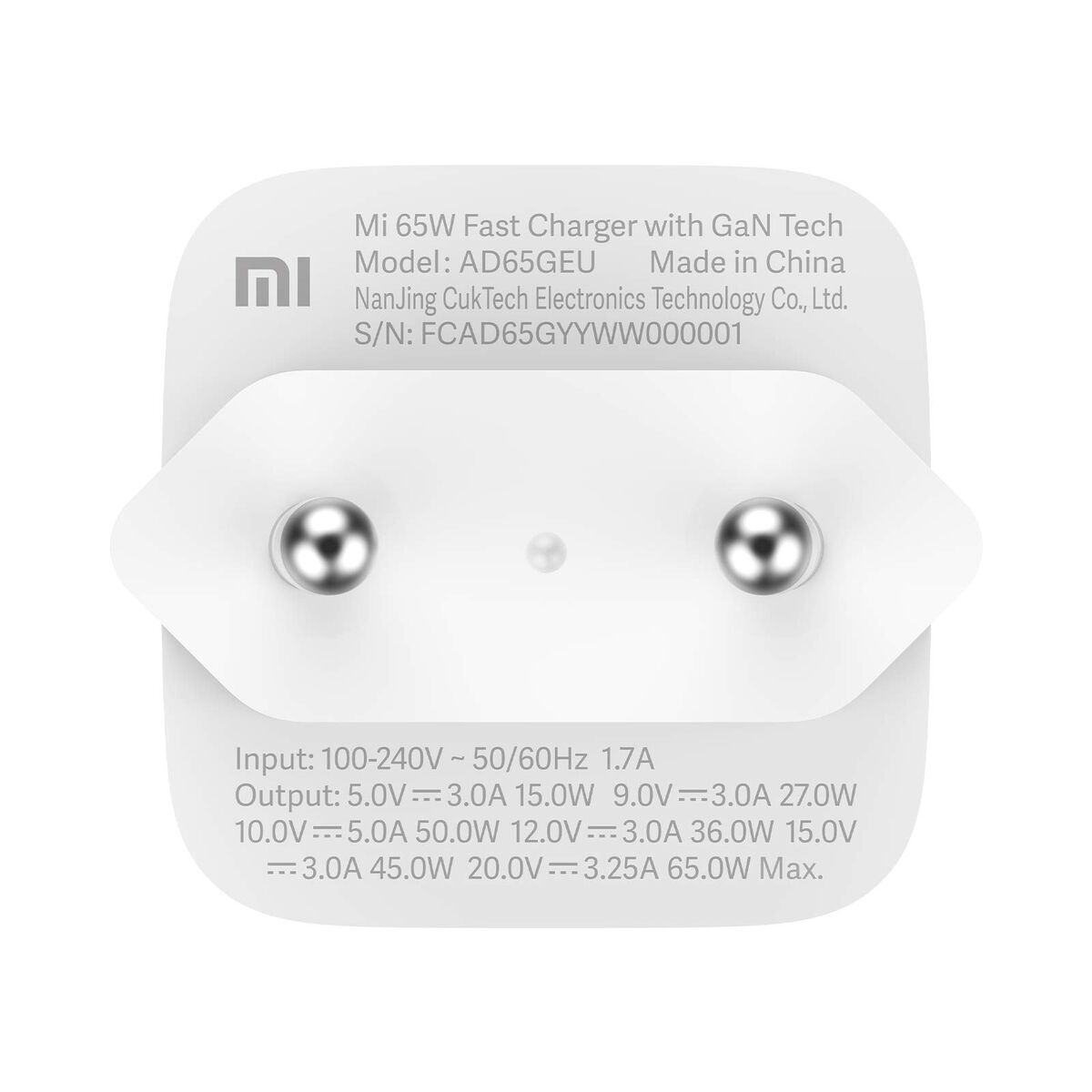 Încărcător de Perete Xiaomi BHR5515GL Alb 65 W
