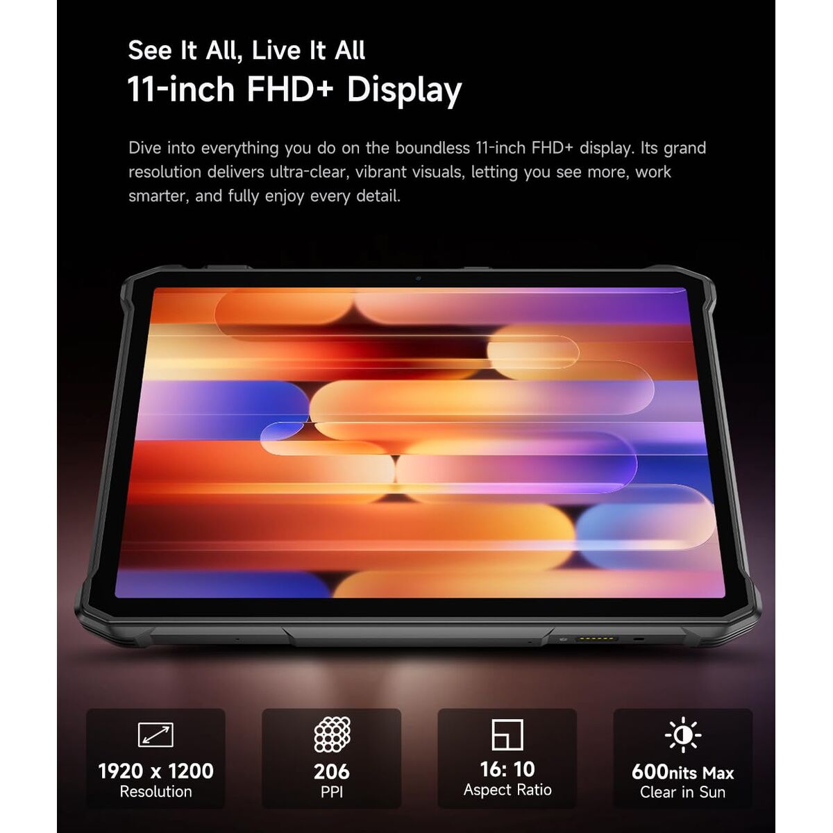 Tabletă Ulefone ARMOR PAD 5 PRO 5G 11" MediaTek Dimensity 9000 12 GB RAM 512 GB Negru