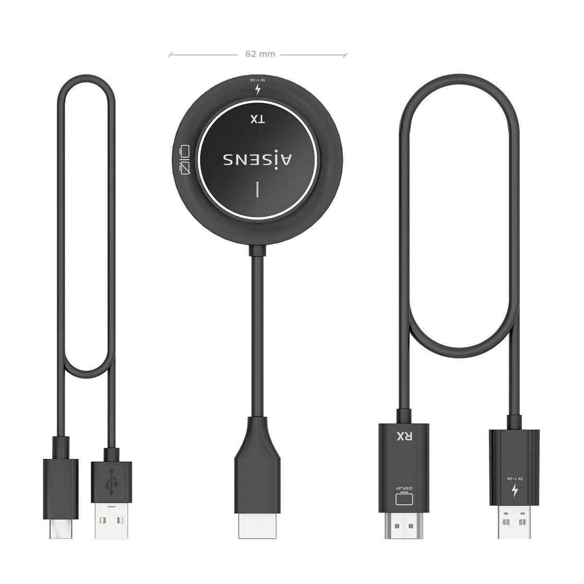 Cablu HDMI Aisens ASWL-H2K30M002-BK Negru