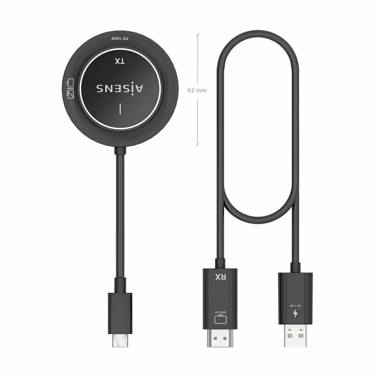 Cablu HDMI Aisens ASWL-H2KC30M004-BK Negru