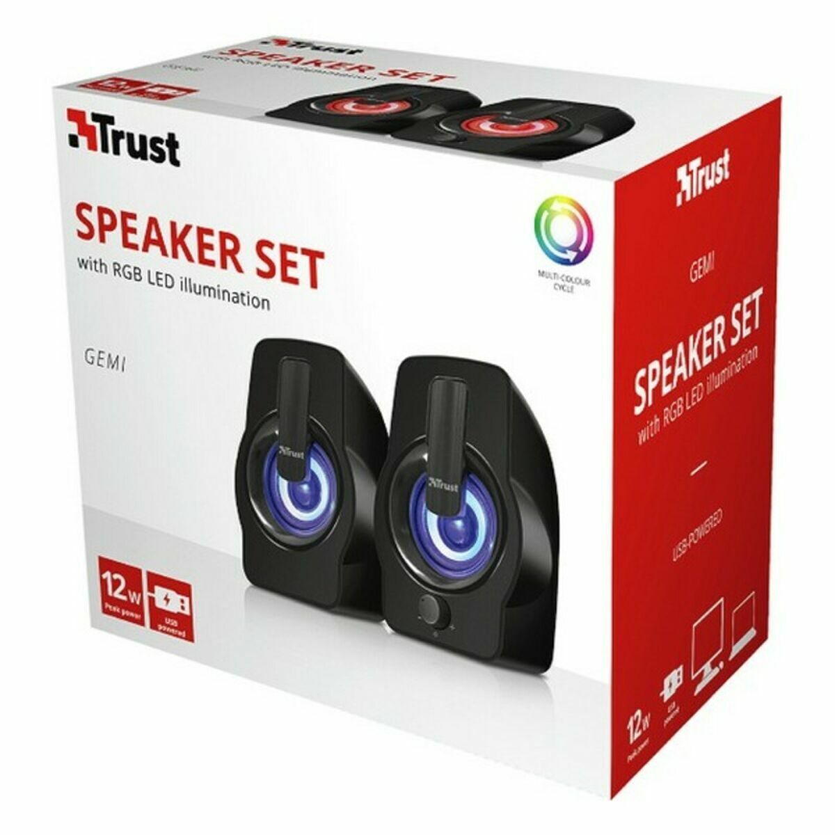 Difuzoare PC Trust Gemi Negru 6 W 5 W 12 W